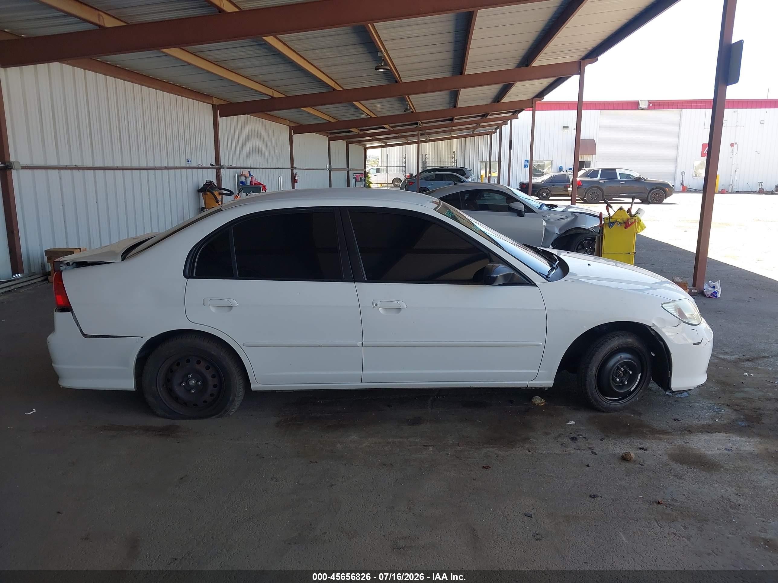 2004 Honda Civic Lx White vin: 2HGES16504H594181