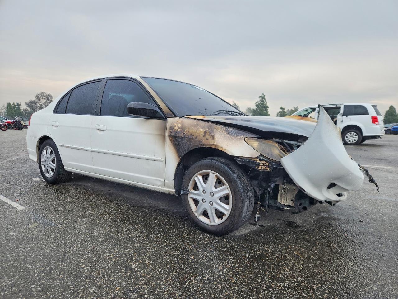 2004 Honda Civic Lx White vin: 2HGES16504H620729
