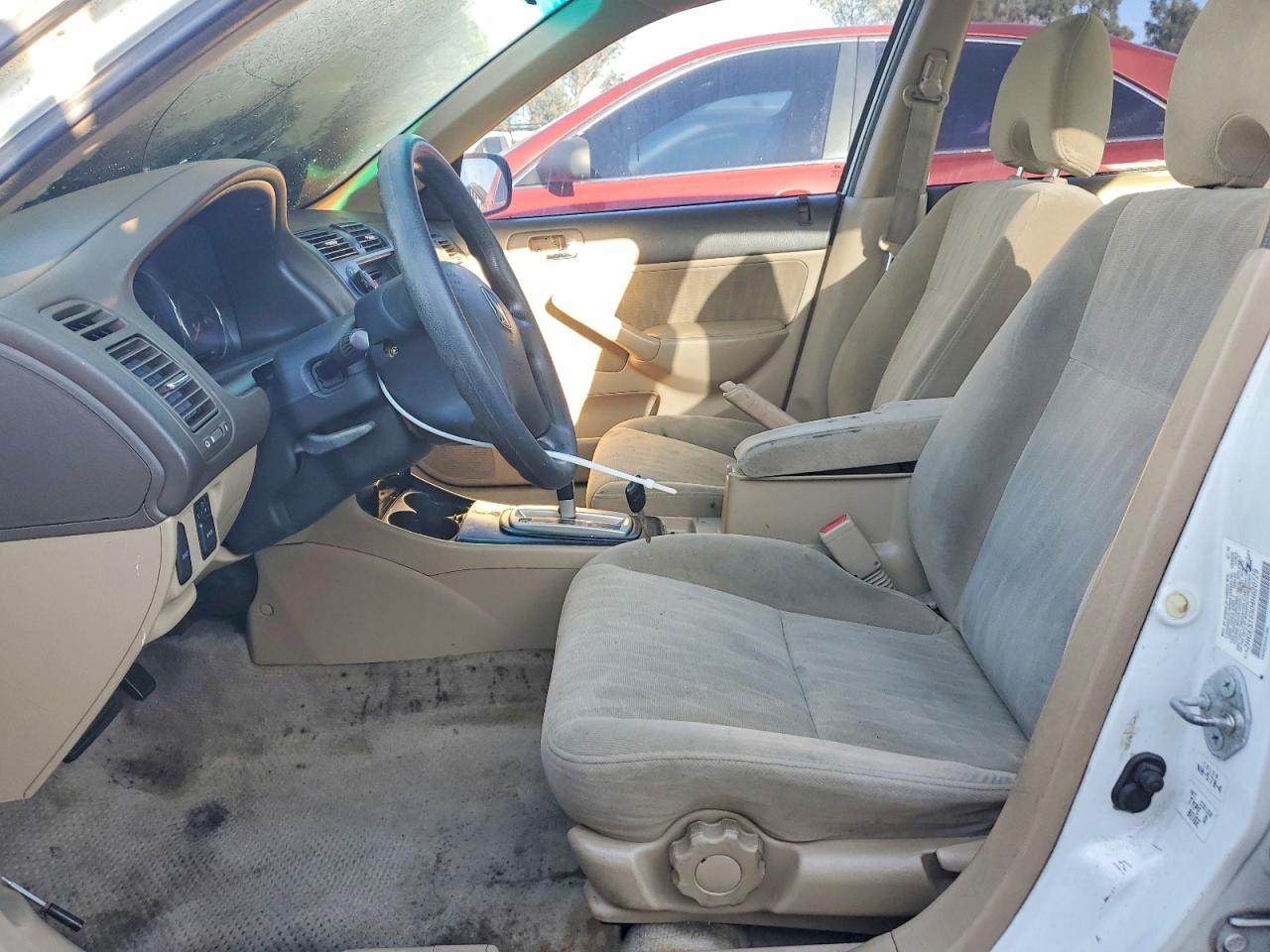 2004 Honda Civic Lx White vin: 2HGES16504H620729