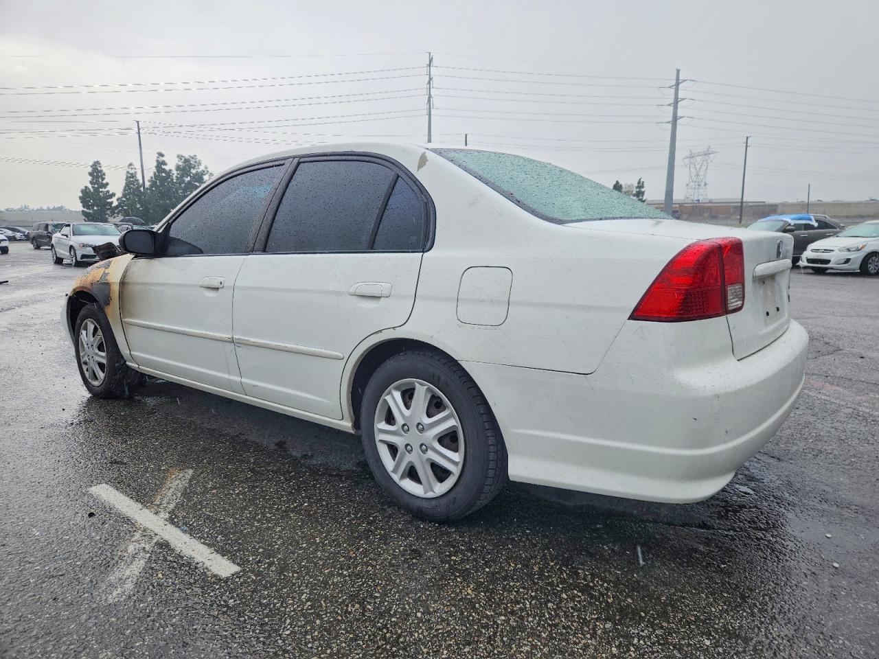2004 Honda Civic Lx White vin: 2HGES16504H620729