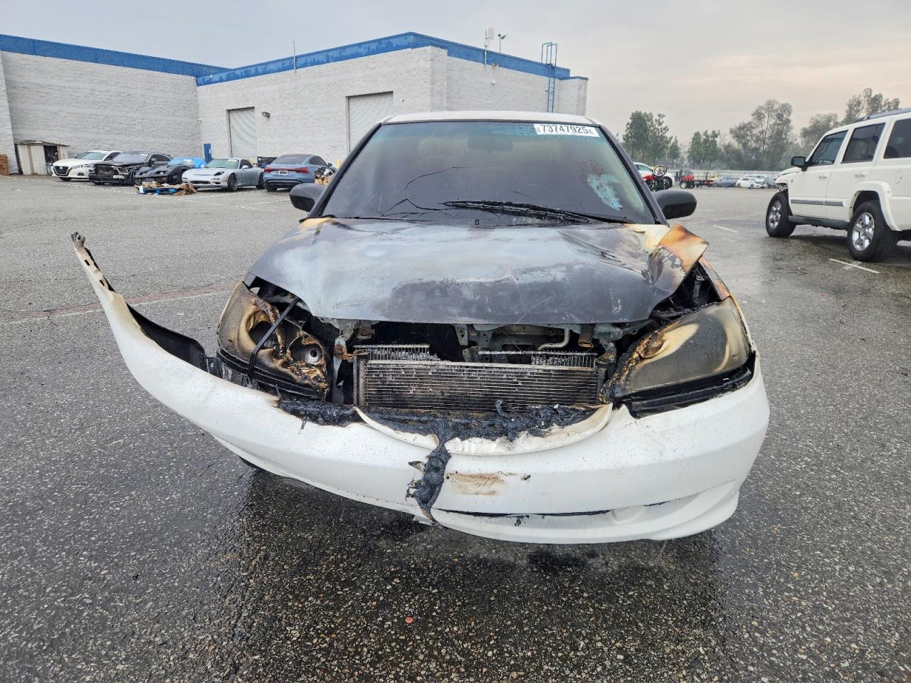 2004 Honda Civic Lx White vin: 2HGES16504H620729