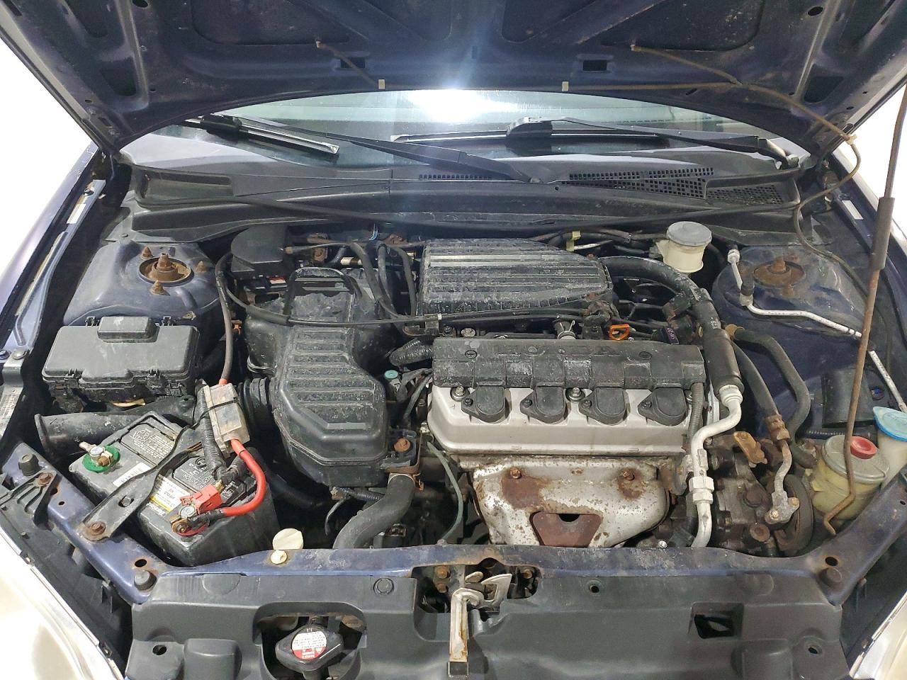 2004 Honda Civic Lx Blue vin: 2HGES16504H621072