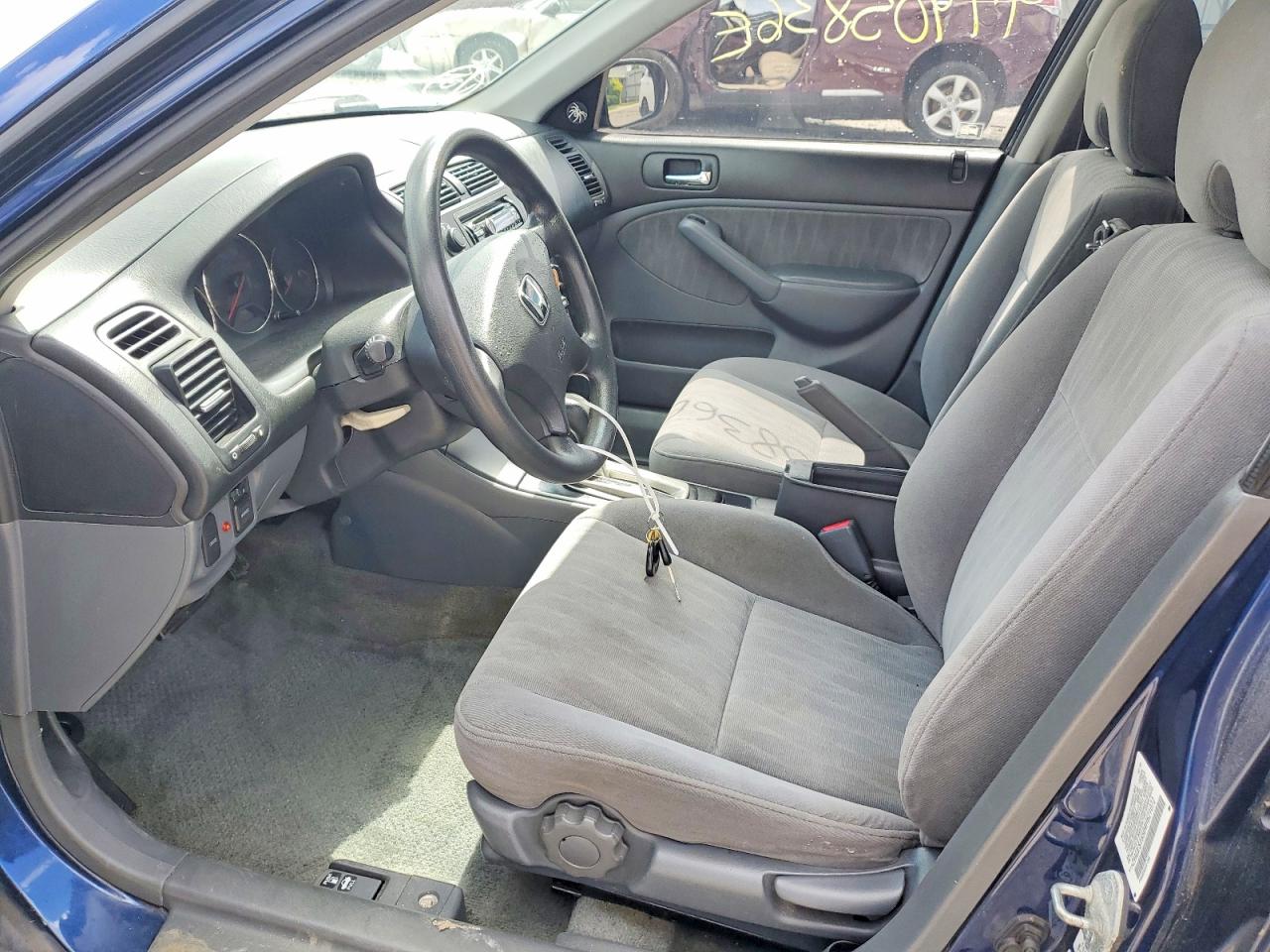 2004 Honda Civic Lx Blue vin: 2HGES16504H621072