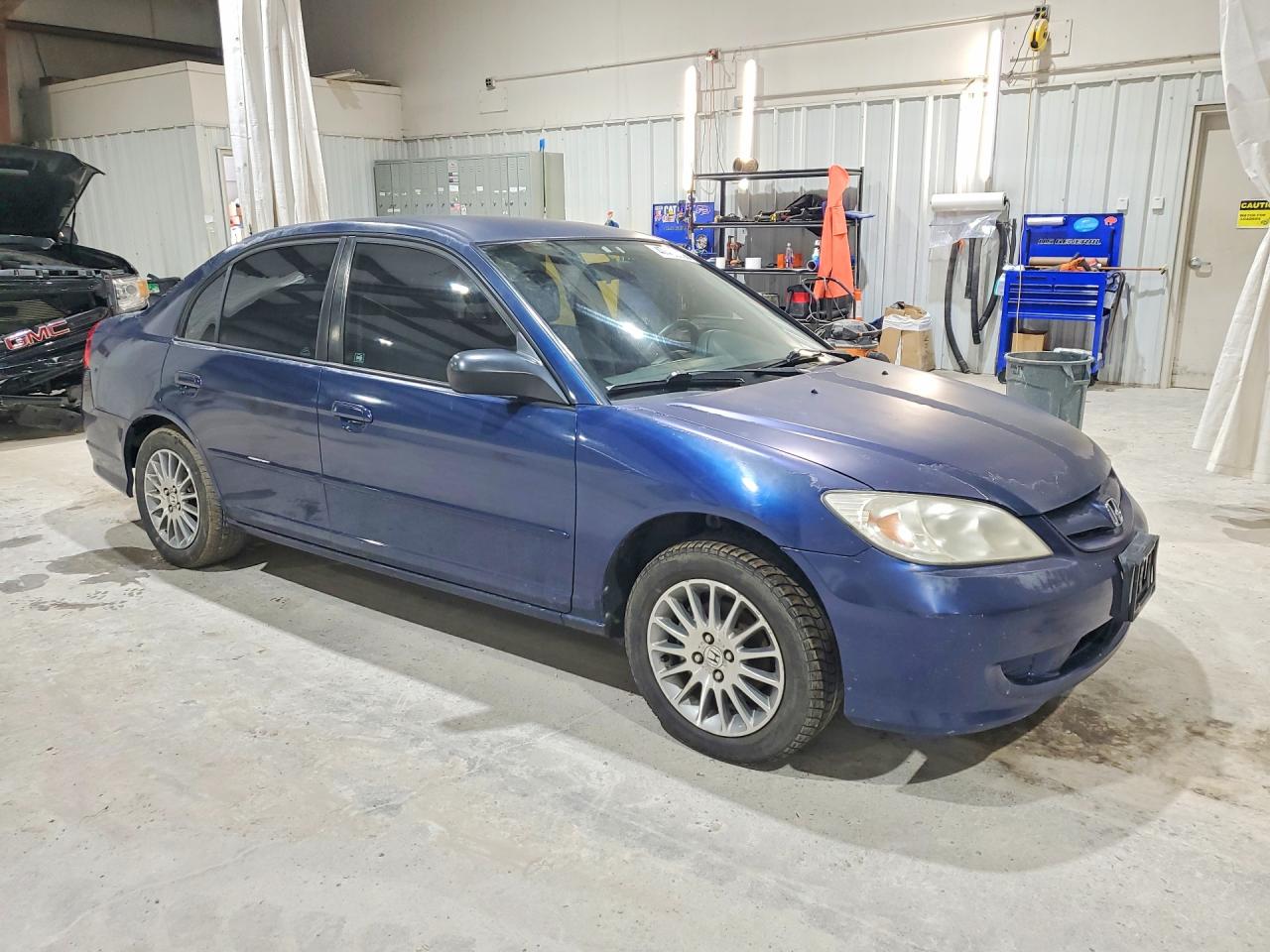 2004 Honda Civic Lx Blue vin: 2HGES16504H621072