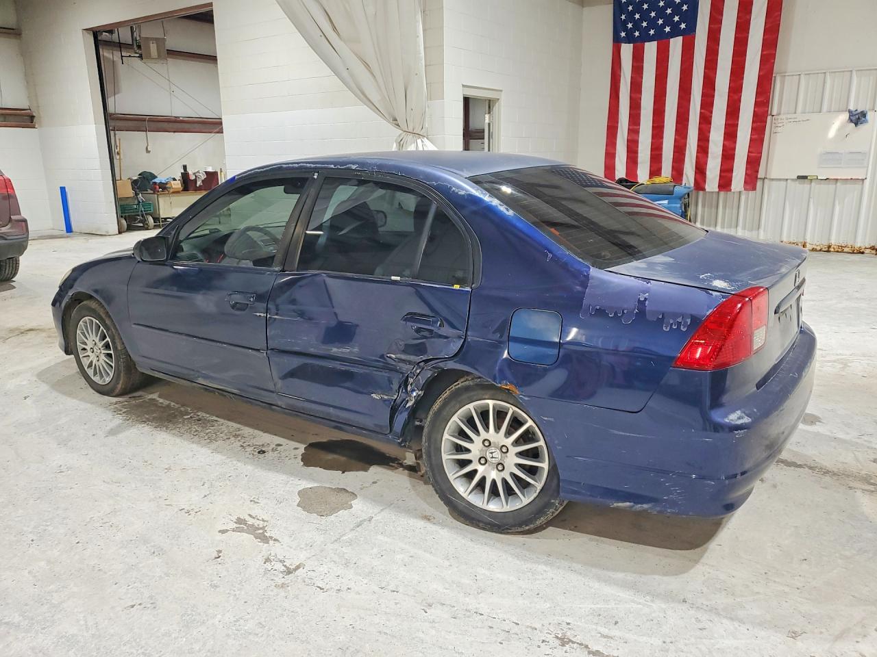 2004 Honda Civic Lx Blue vin: 2HGES16504H621072