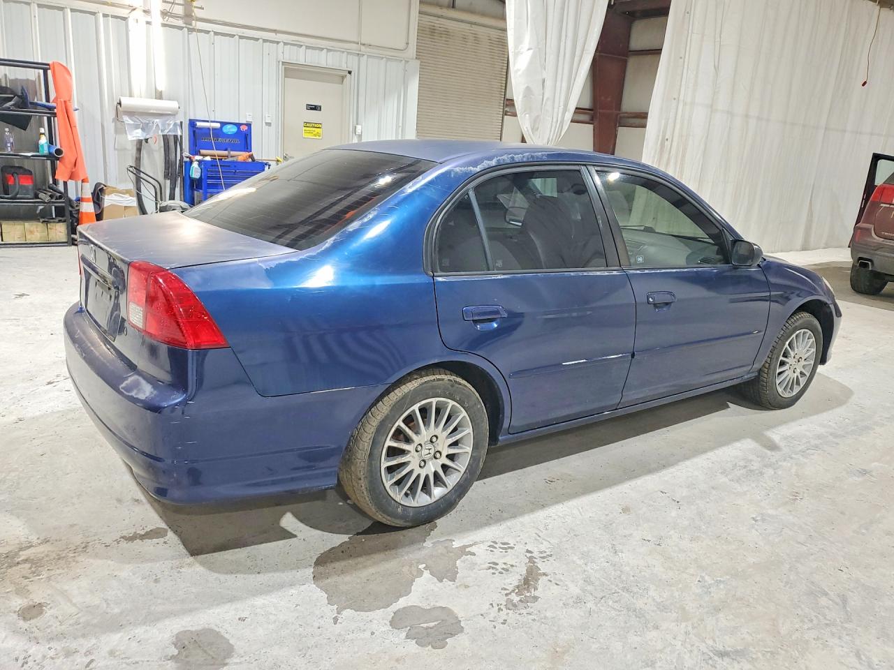 2004 Honda Civic Lx Blue vin: 2HGES16504H621072