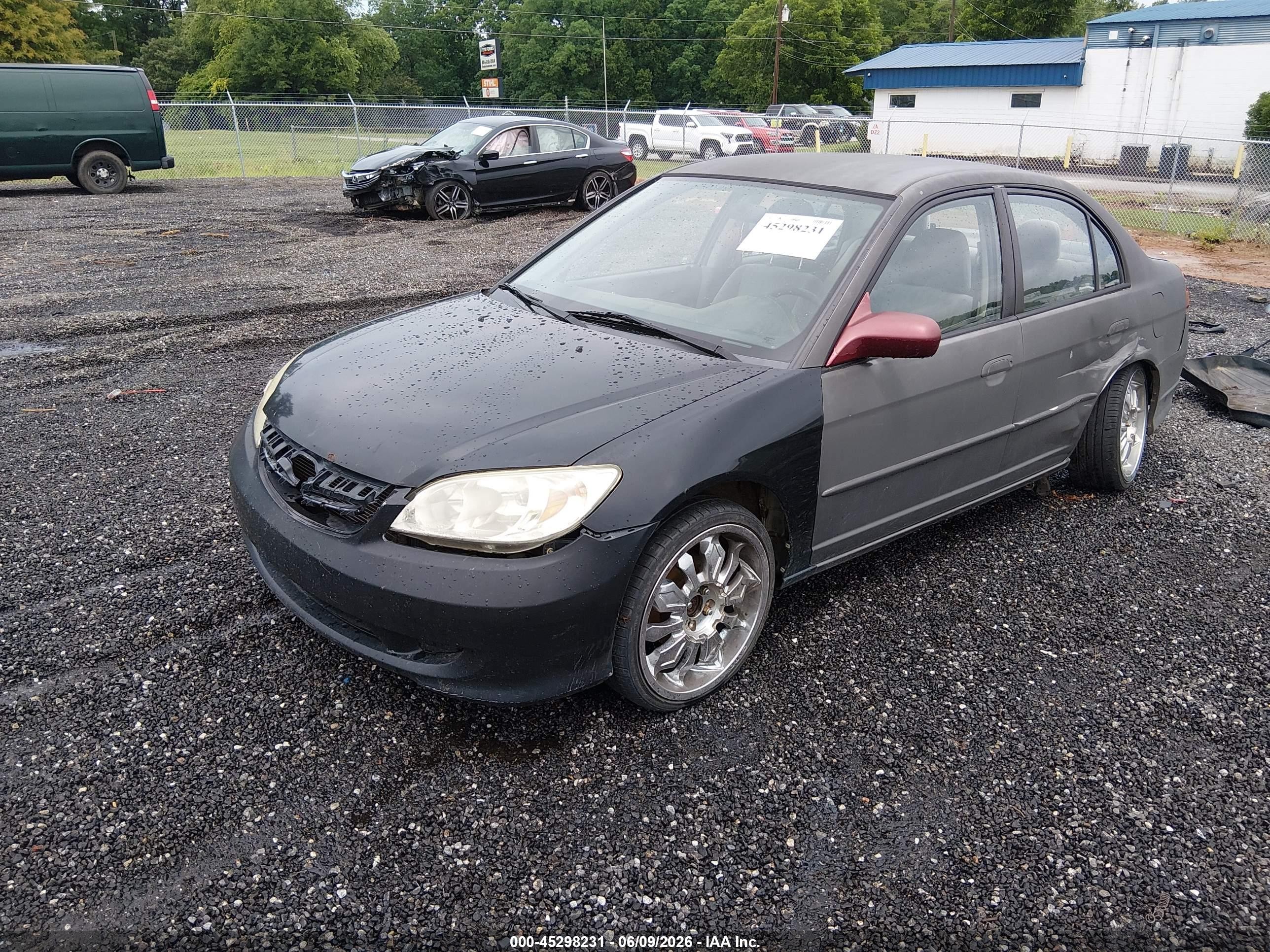 2004 Honda Civic Lx Gray vin: 2HGES16504H643654