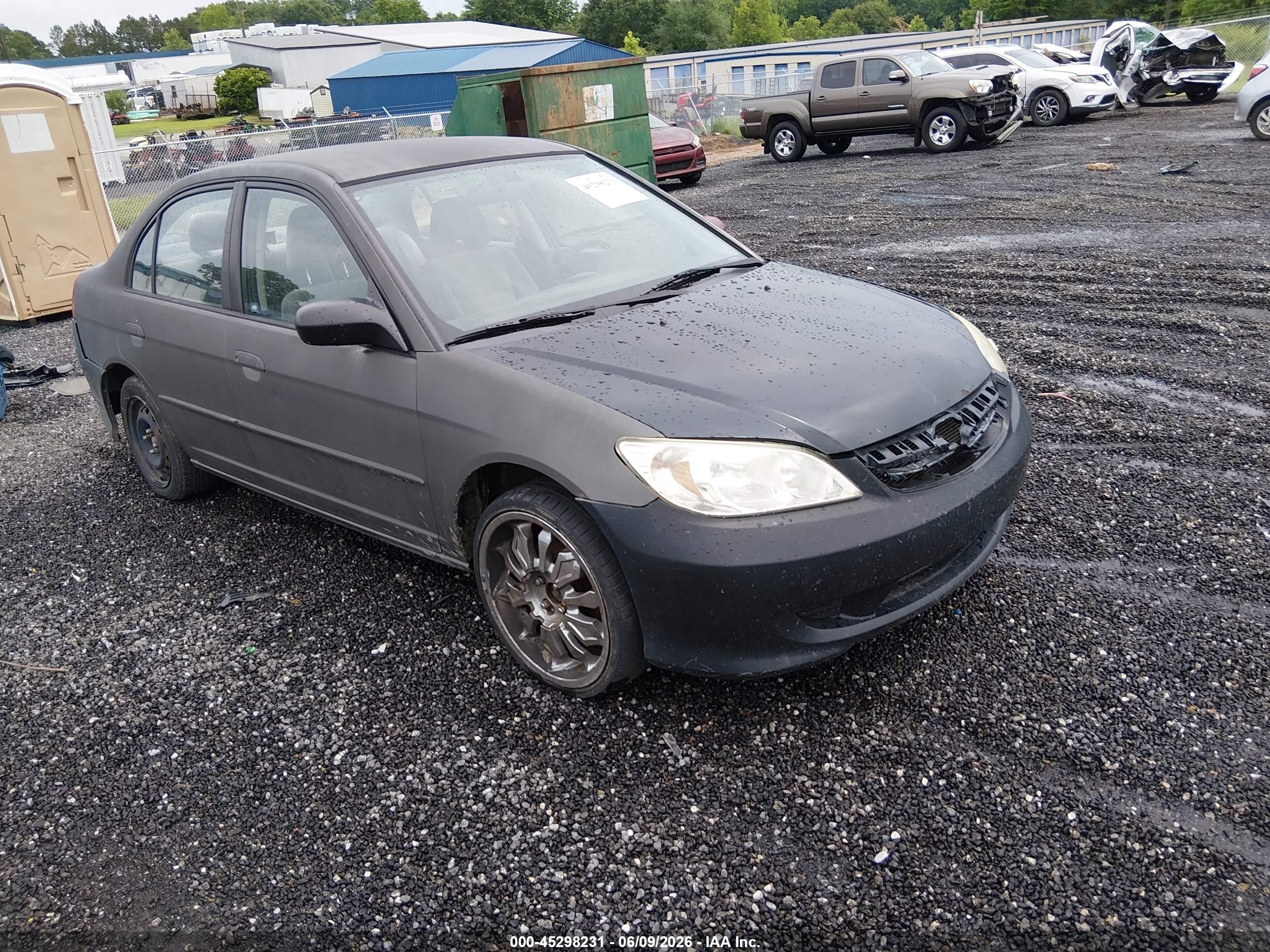 2004 Honda Civic Lx Gray vin: 2HGES16504H643654