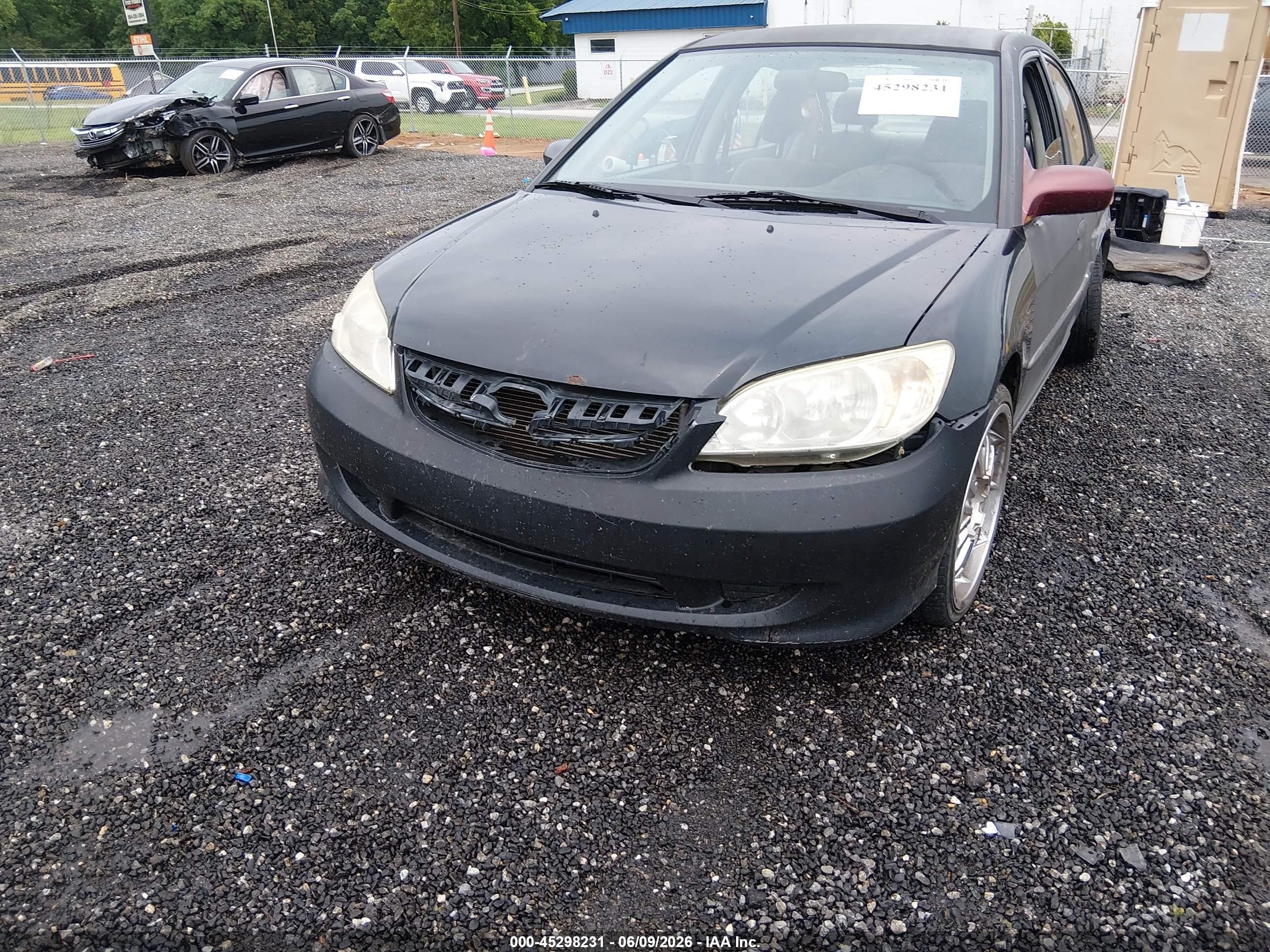 2004 Honda Civic Lx Gray vin: 2HGES16504H643654