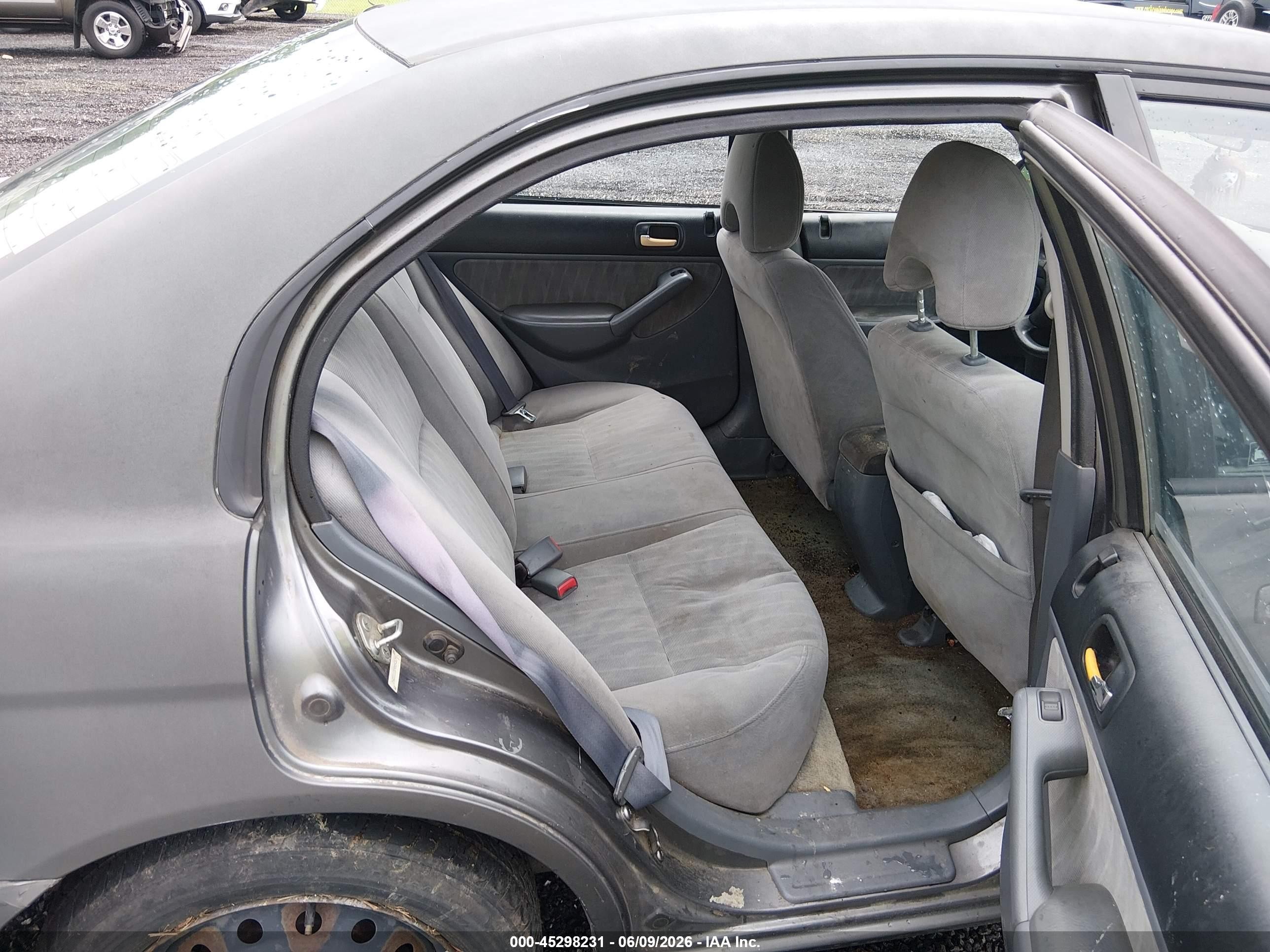 2004 Honda Civic Lx Gray vin: 2HGES16504H643654