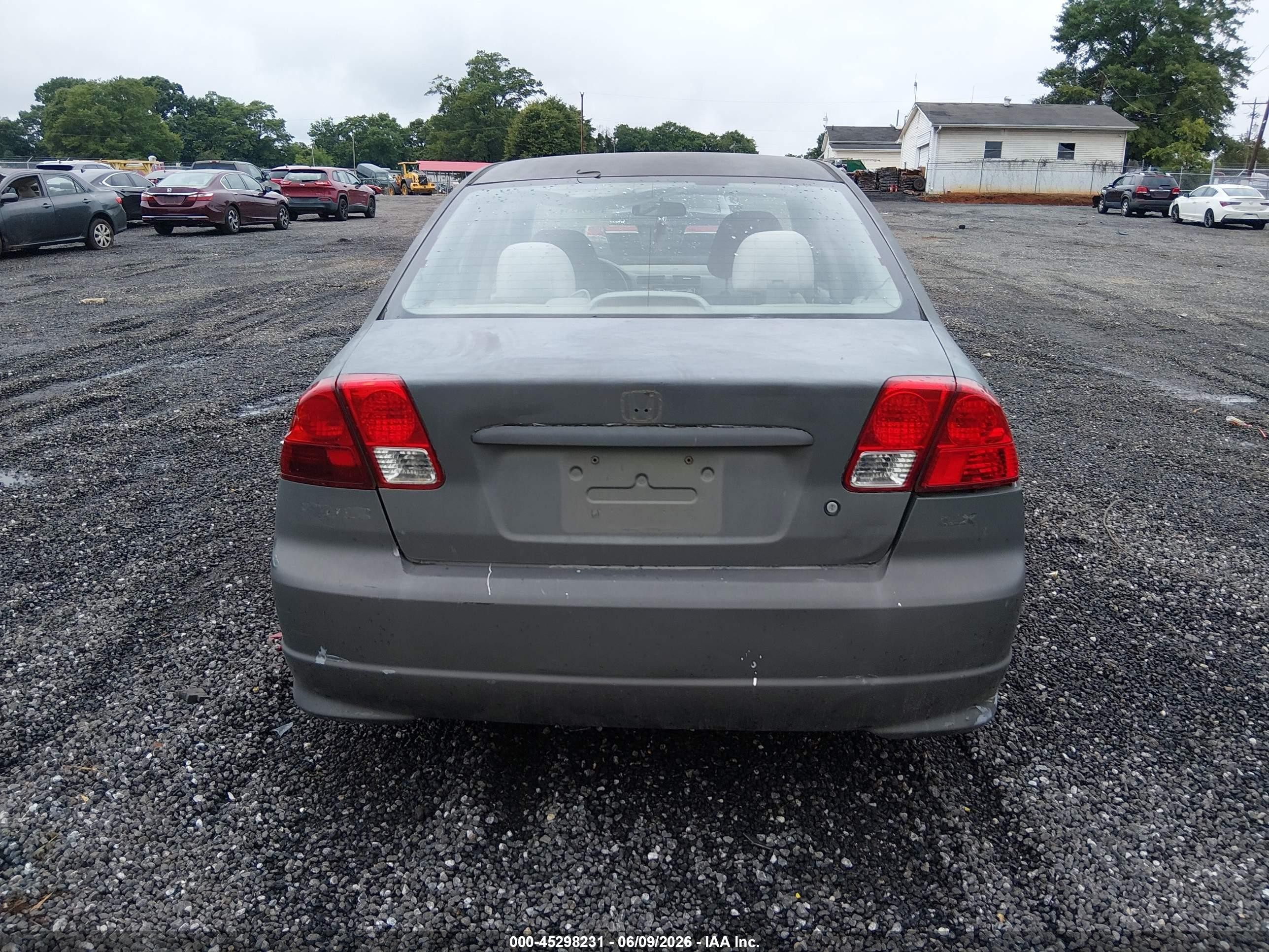 2004 Honda Civic Lx Gray vin: 2HGES16504H643654