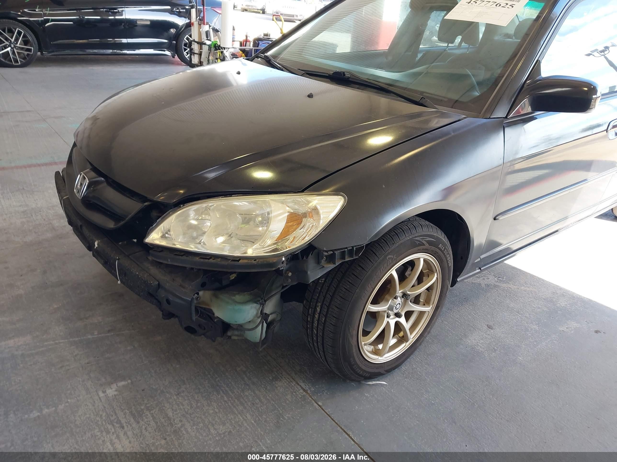 2005 Honda Civic Lx Черный vin: 2HGES16505H591590