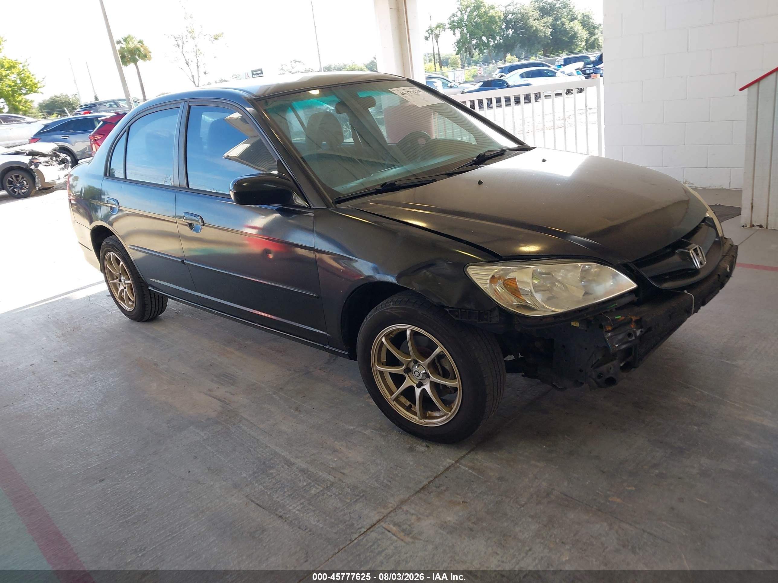 2005 Honda Civic Lx Черный vin: 2HGES16505H591590