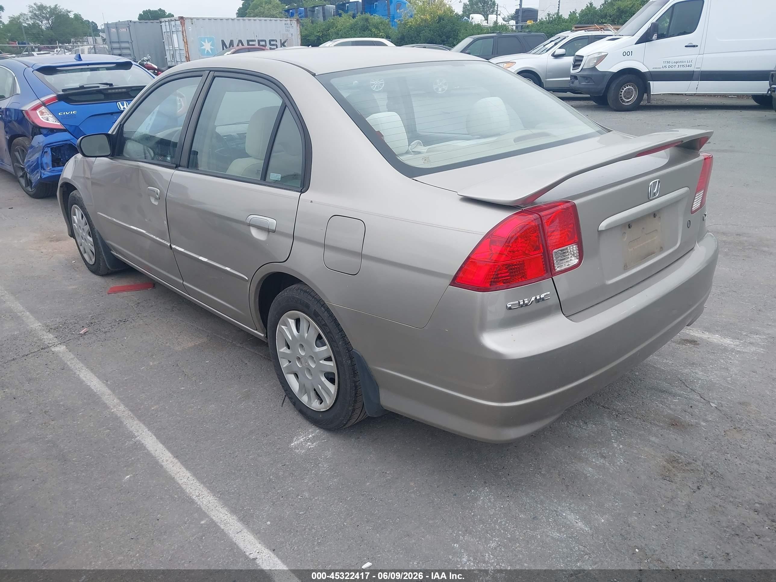 2005 Honda Civic Lx Dark Brown vin: 2HGES16505H594151