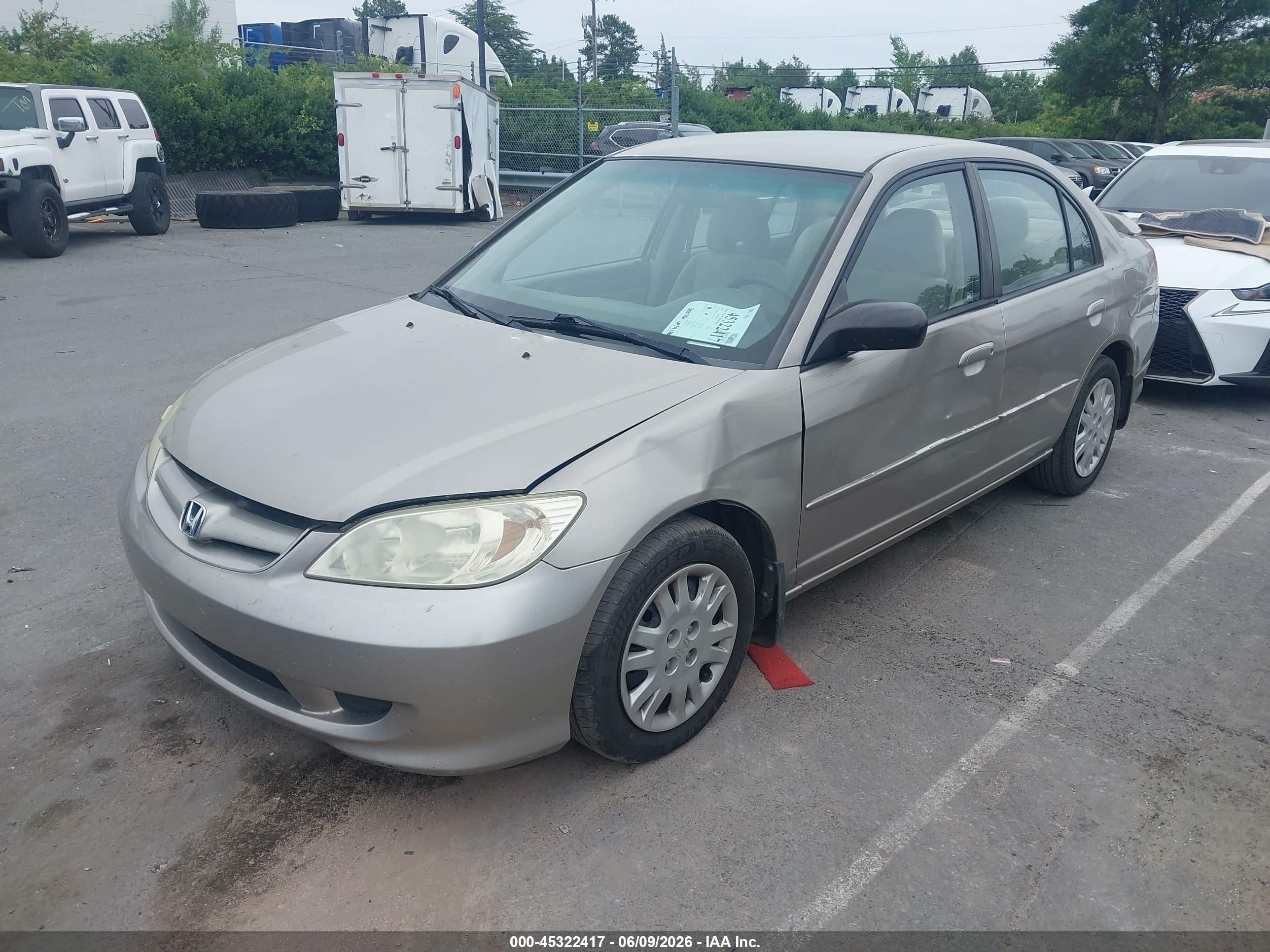 2005 Honda Civic Lx Dark Brown vin: 2HGES16505H594151