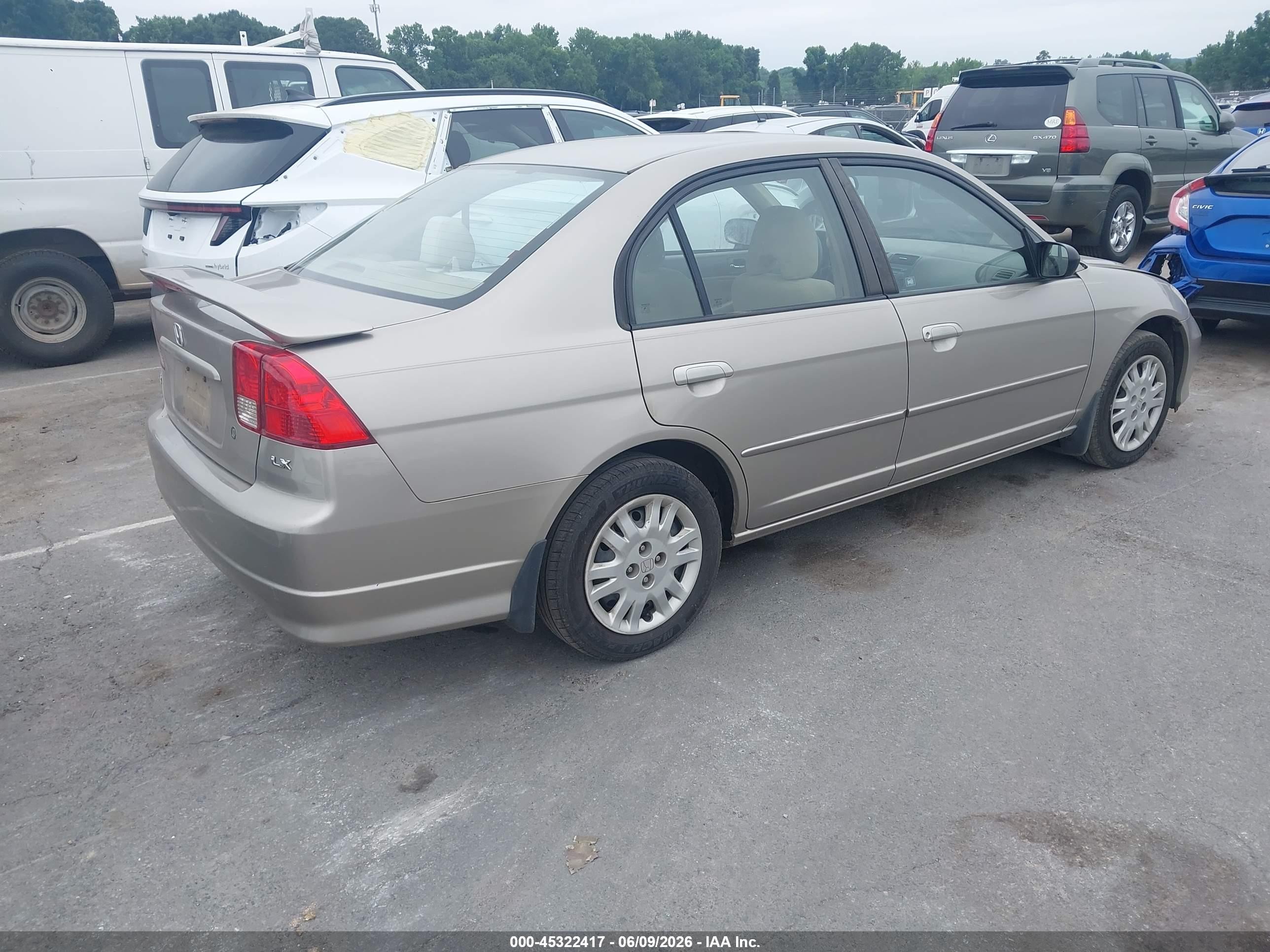 2005 Honda Civic Lx Dark Brown vin: 2HGES16505H594151