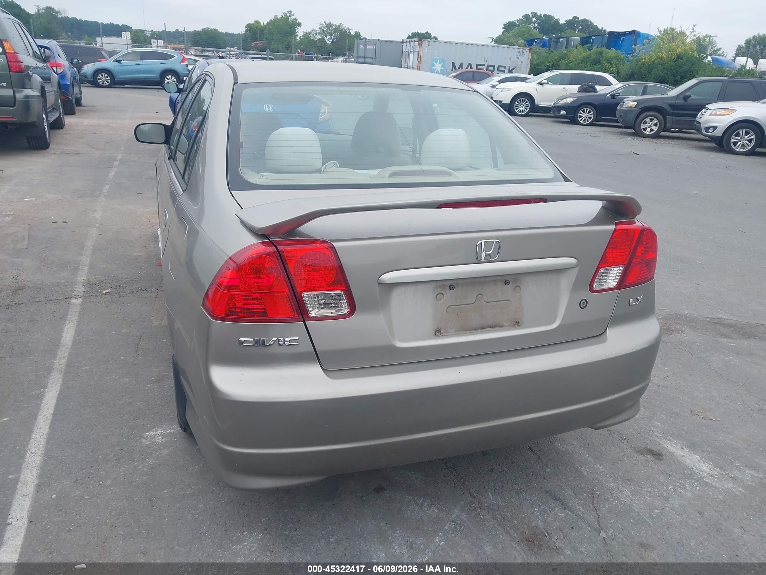 2005 Honda Civic Lx Dark Brown vin: 2HGES16505H594151