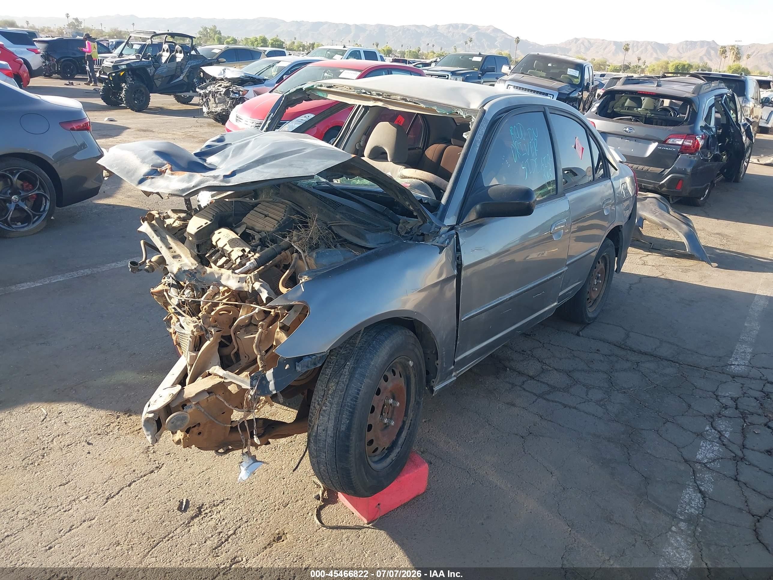 2005 Honda Civic Lx Серый vin: 2HGES16505H608310