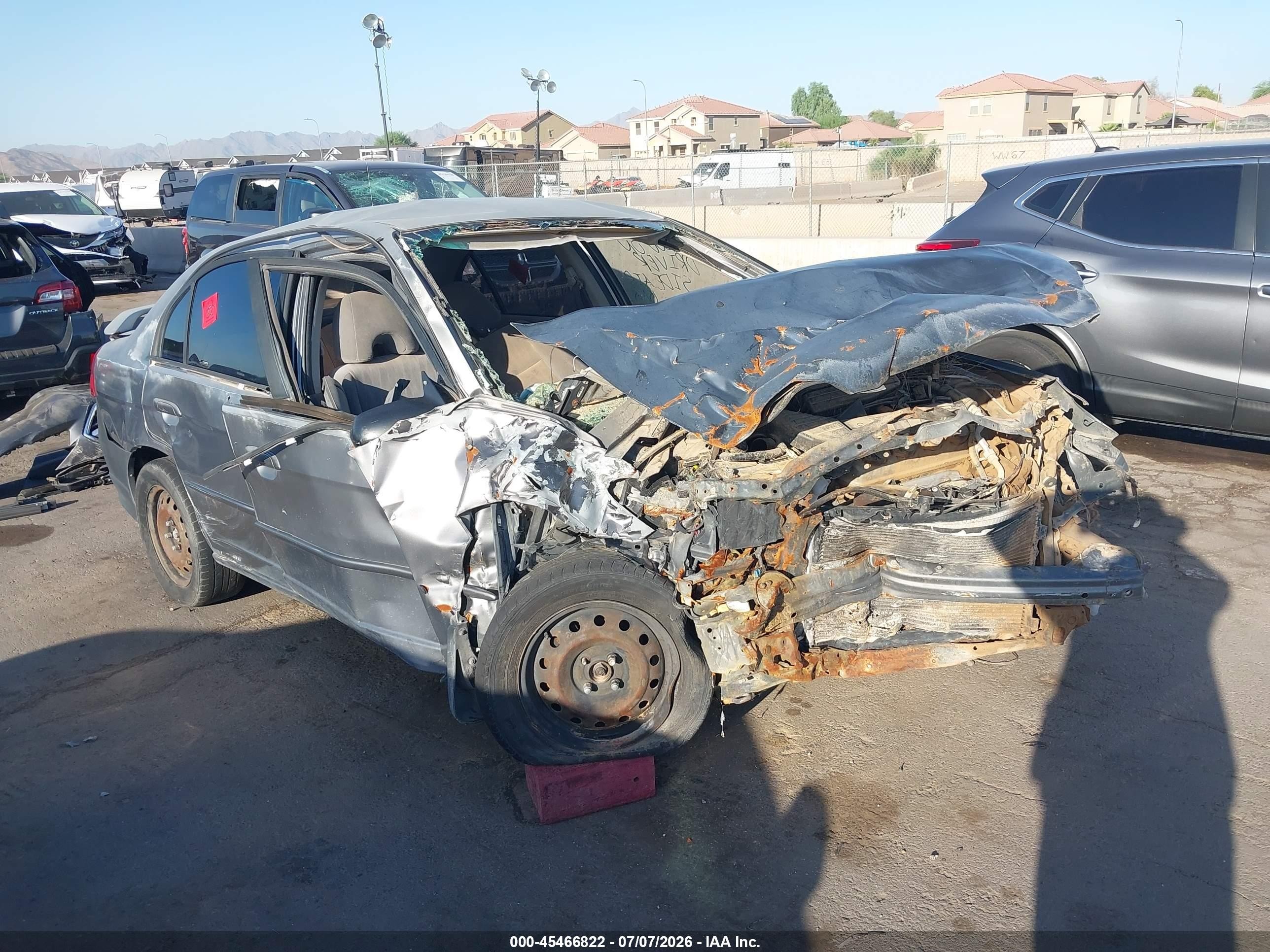 2005 Honda Civic Lx Серый vin: 2HGES16505H608310