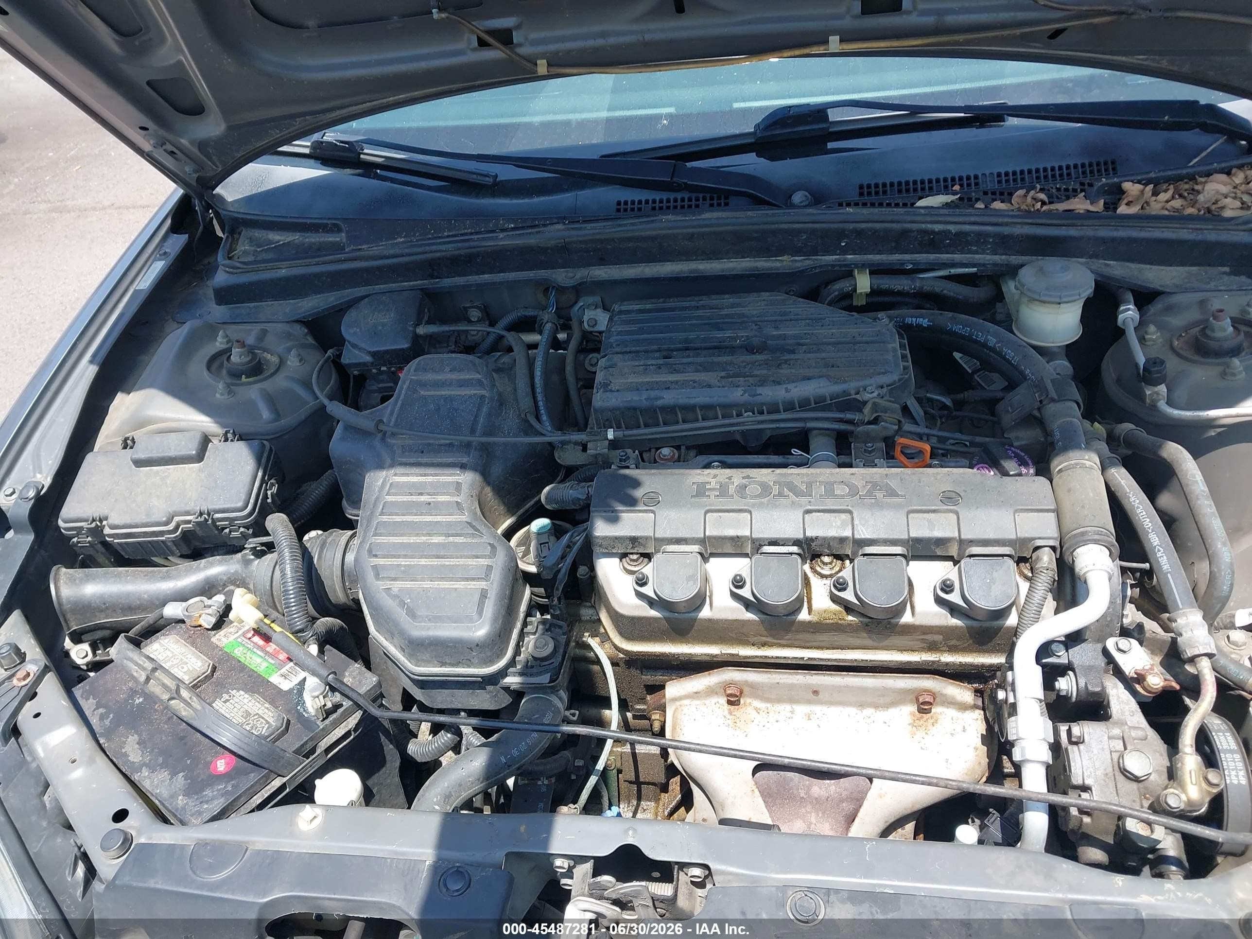 2005 Honda Civic Lx Gray vin: 2HGES16505H628993