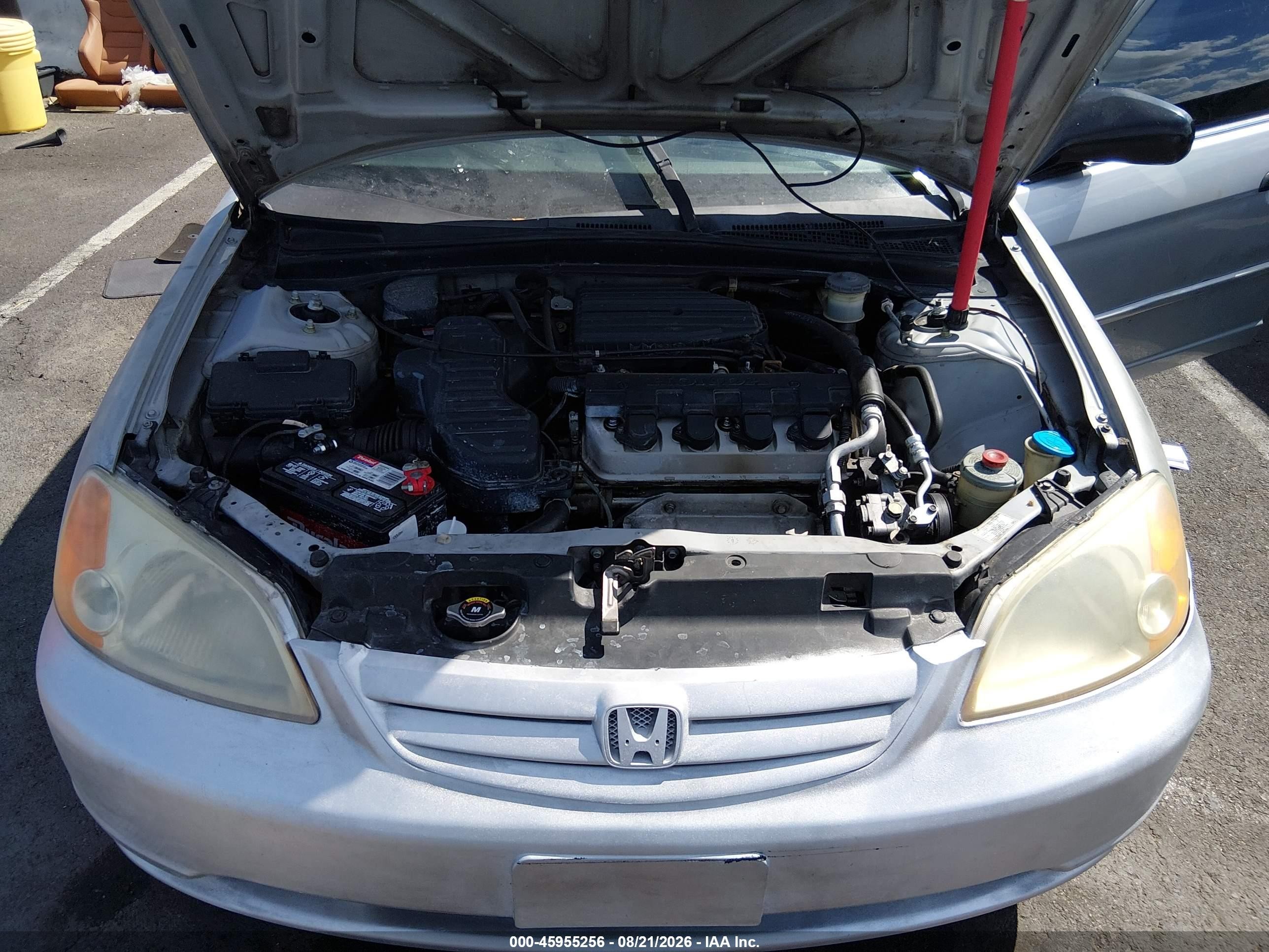 2001 Honda Civic Lx Silver vin: 2HGES16511H518755