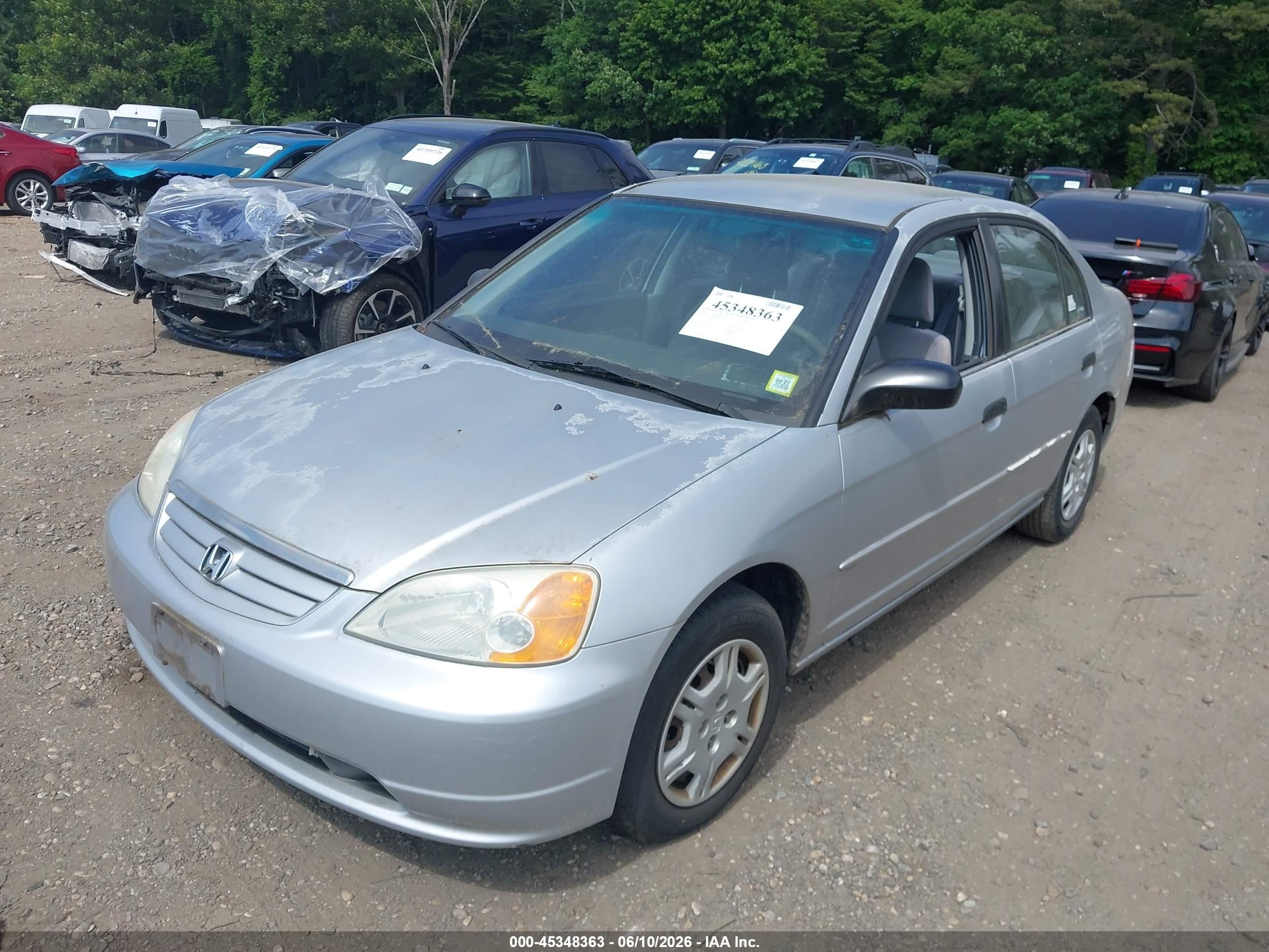 2001 Honda Civic Lx Silver vin: 2HGES16511H520599
