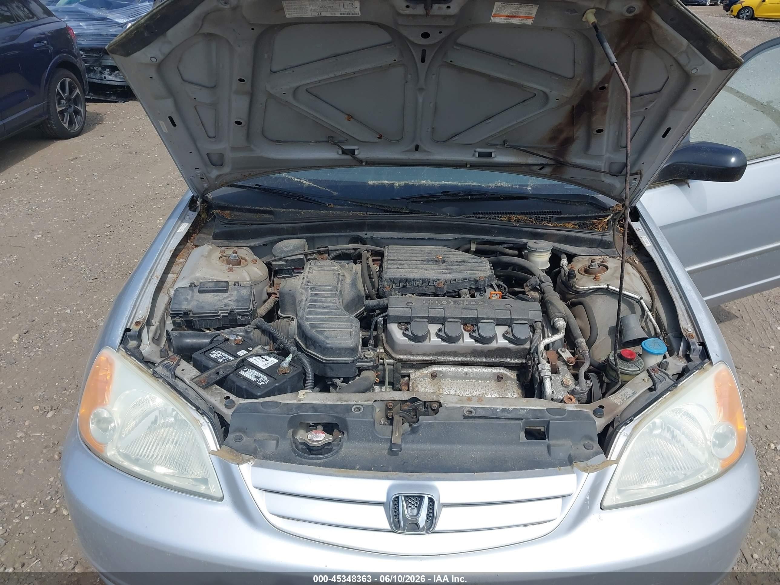 2001 Honda Civic Lx Silver vin: 2HGES16511H520599