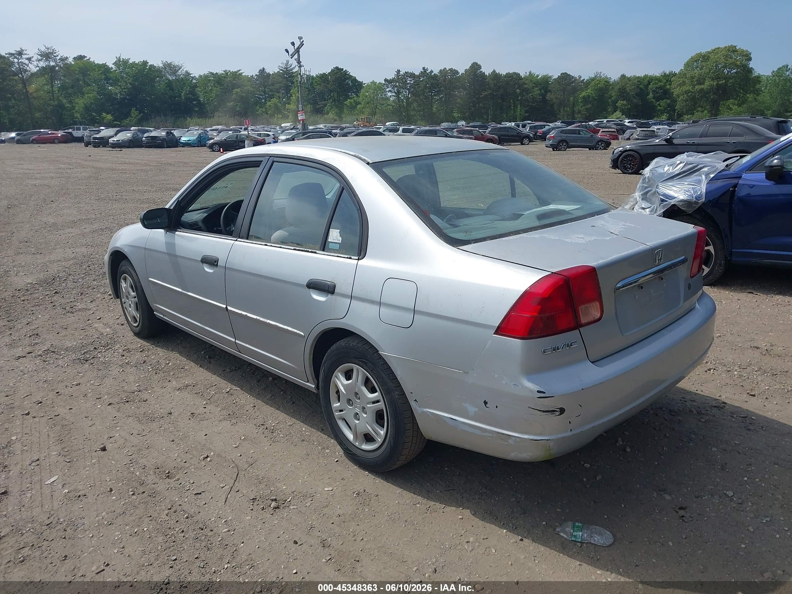 2001 Honda Civic Lx Silver vin: 2HGES16511H520599