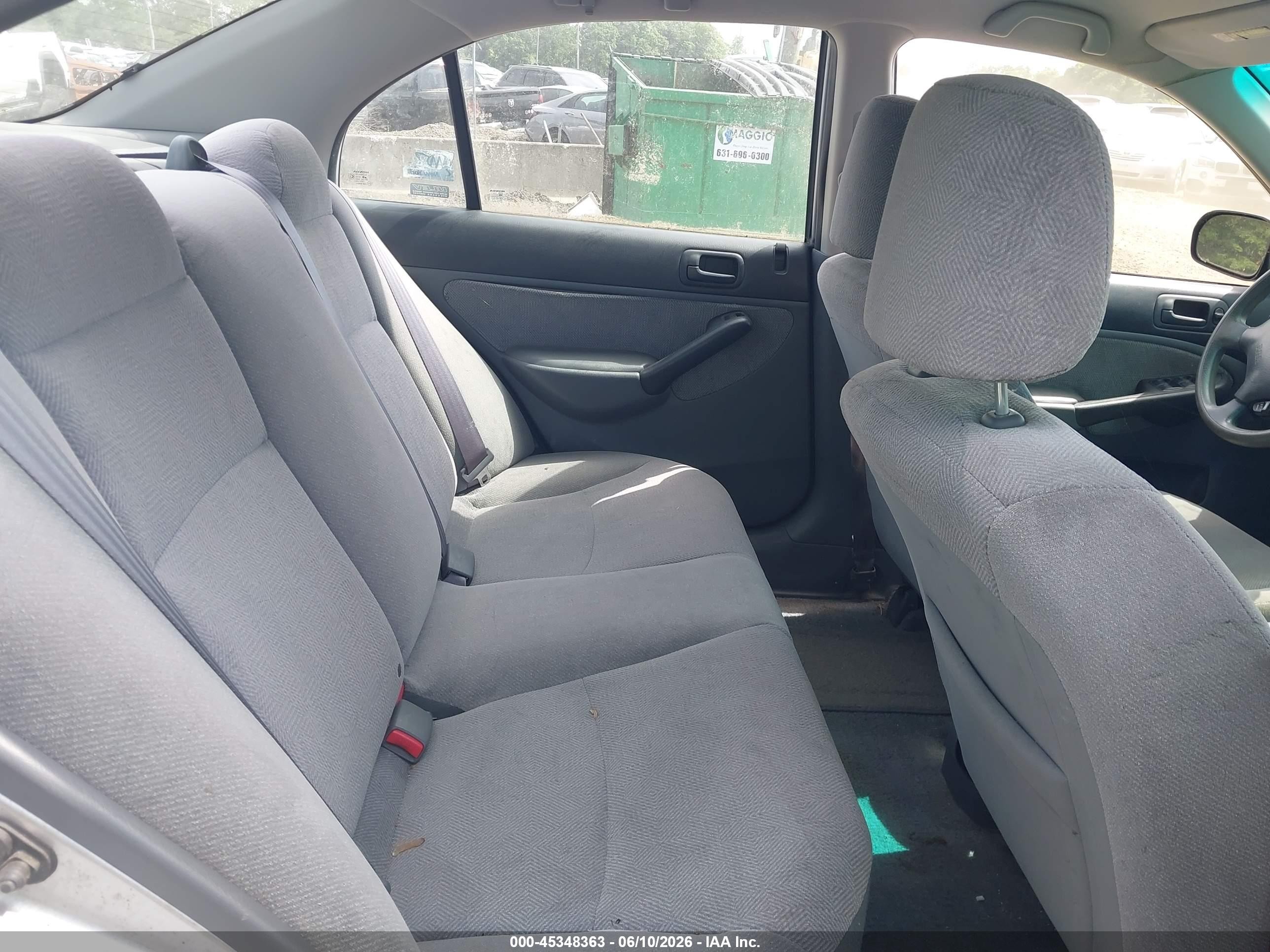 2001 Honda Civic Lx Silver vin: 2HGES16511H520599