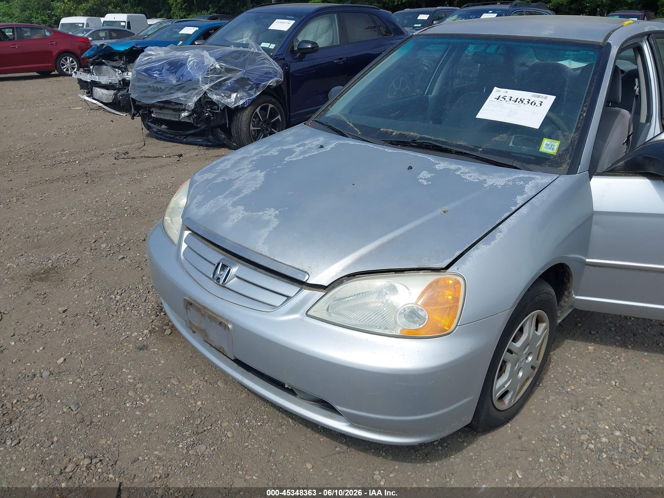2001 Honda Civic Lx Silver vin: 2HGES16511H520599