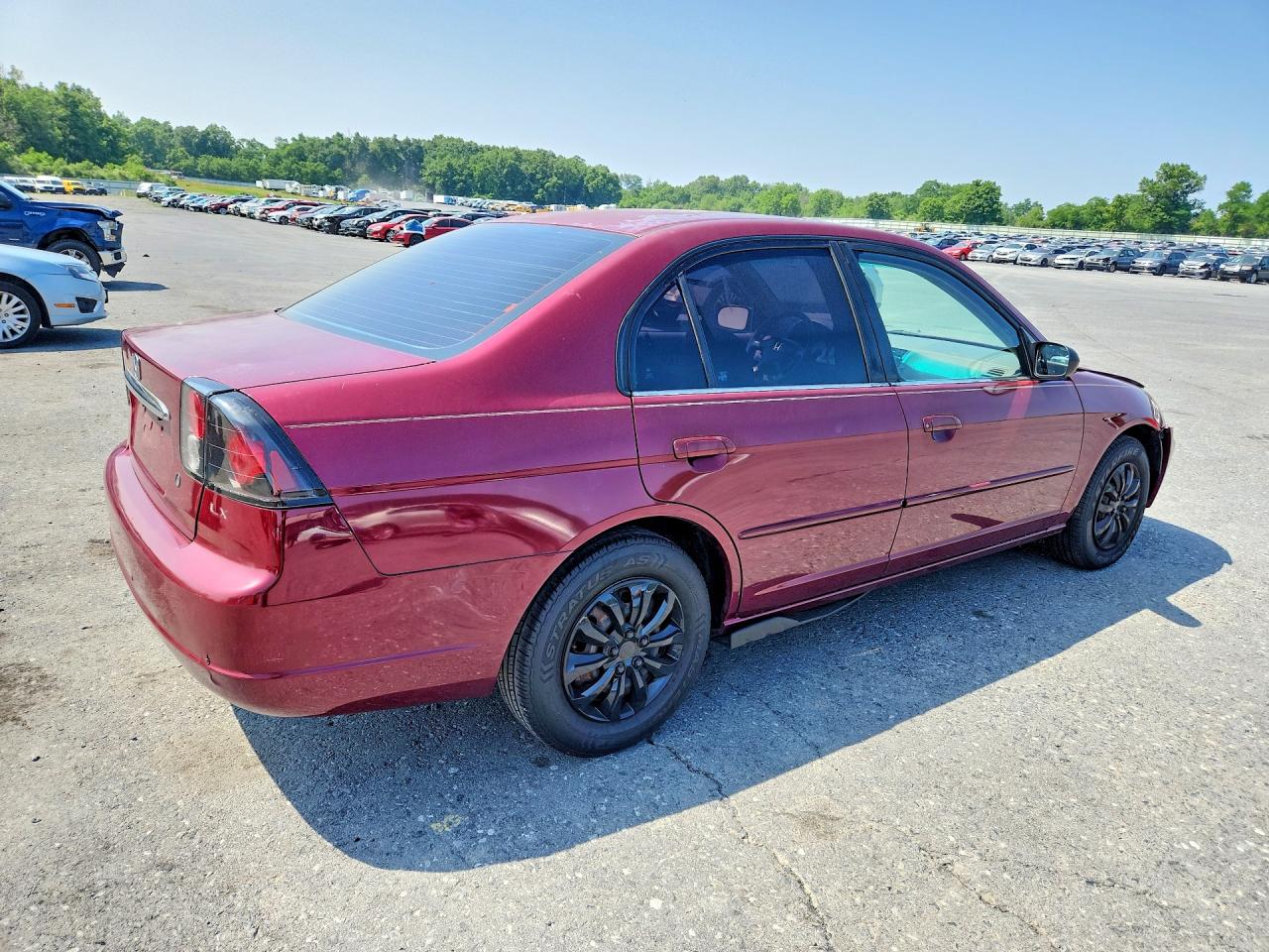 2002 Honda Civic Lx Red vin: 2HGES16512H545598