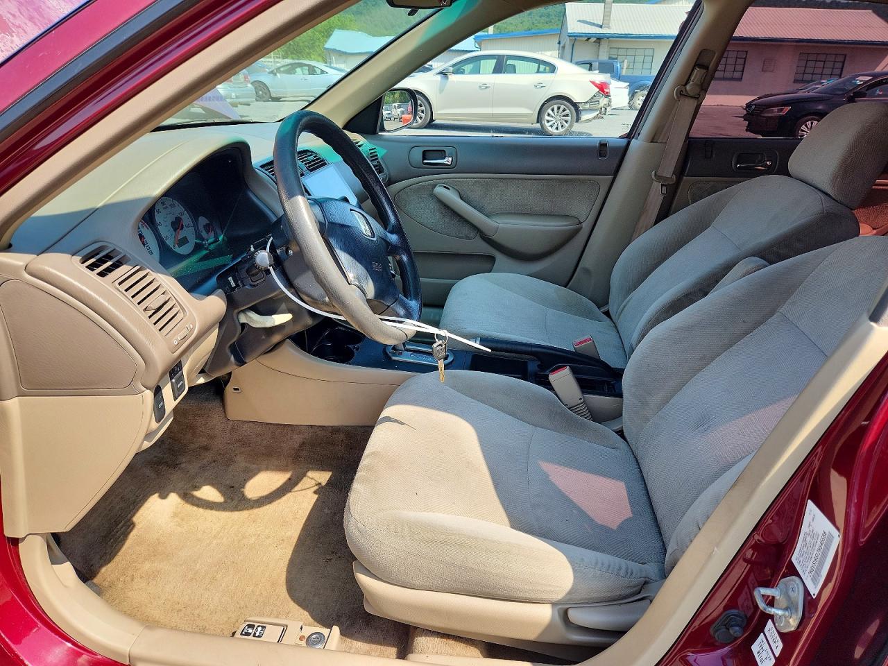 2002 Honda Civic Lx Red vin: 2HGES16512H545598