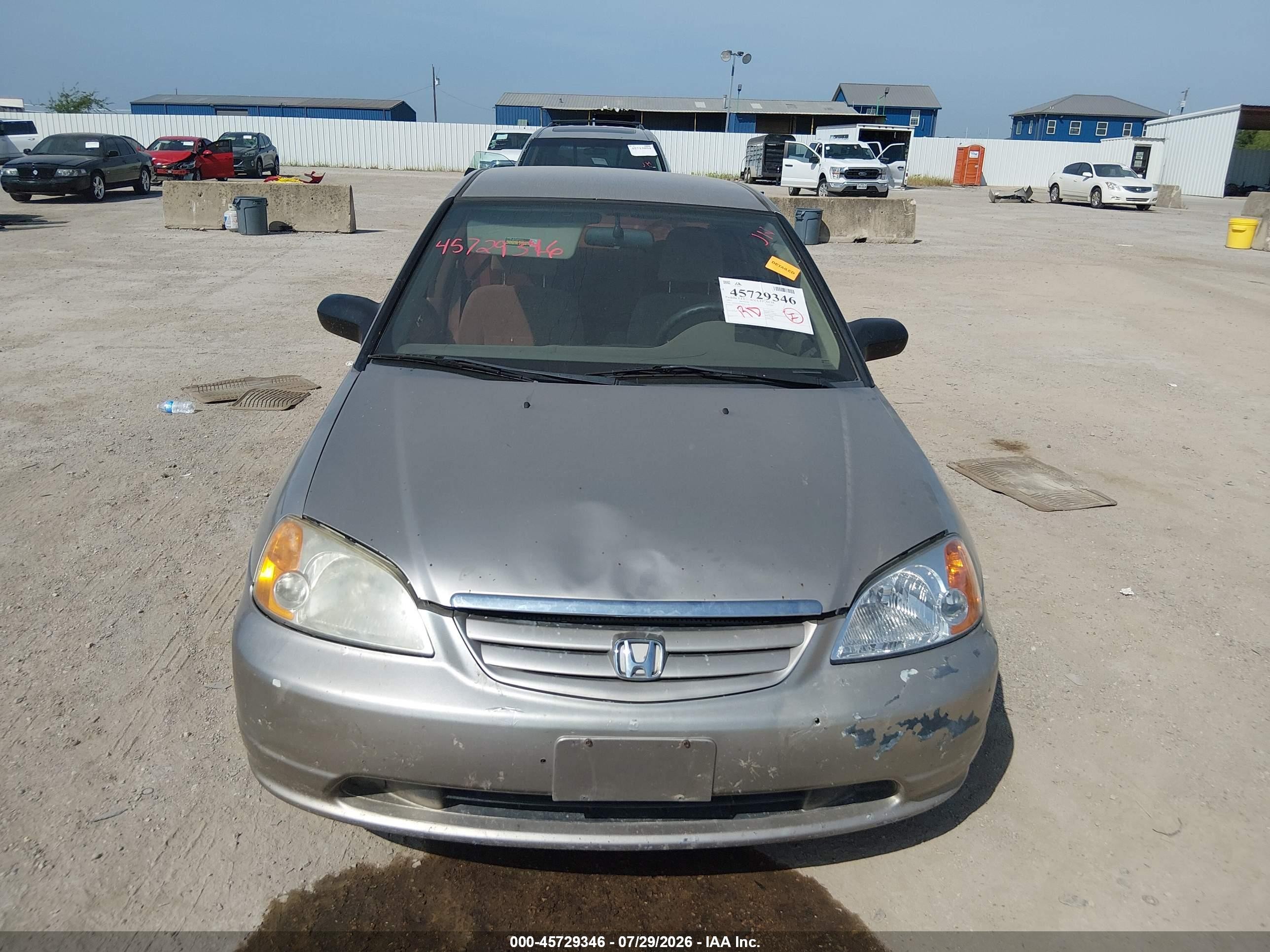 2002 Honda Civic Lx Tan vin: 2HGES16512H575295