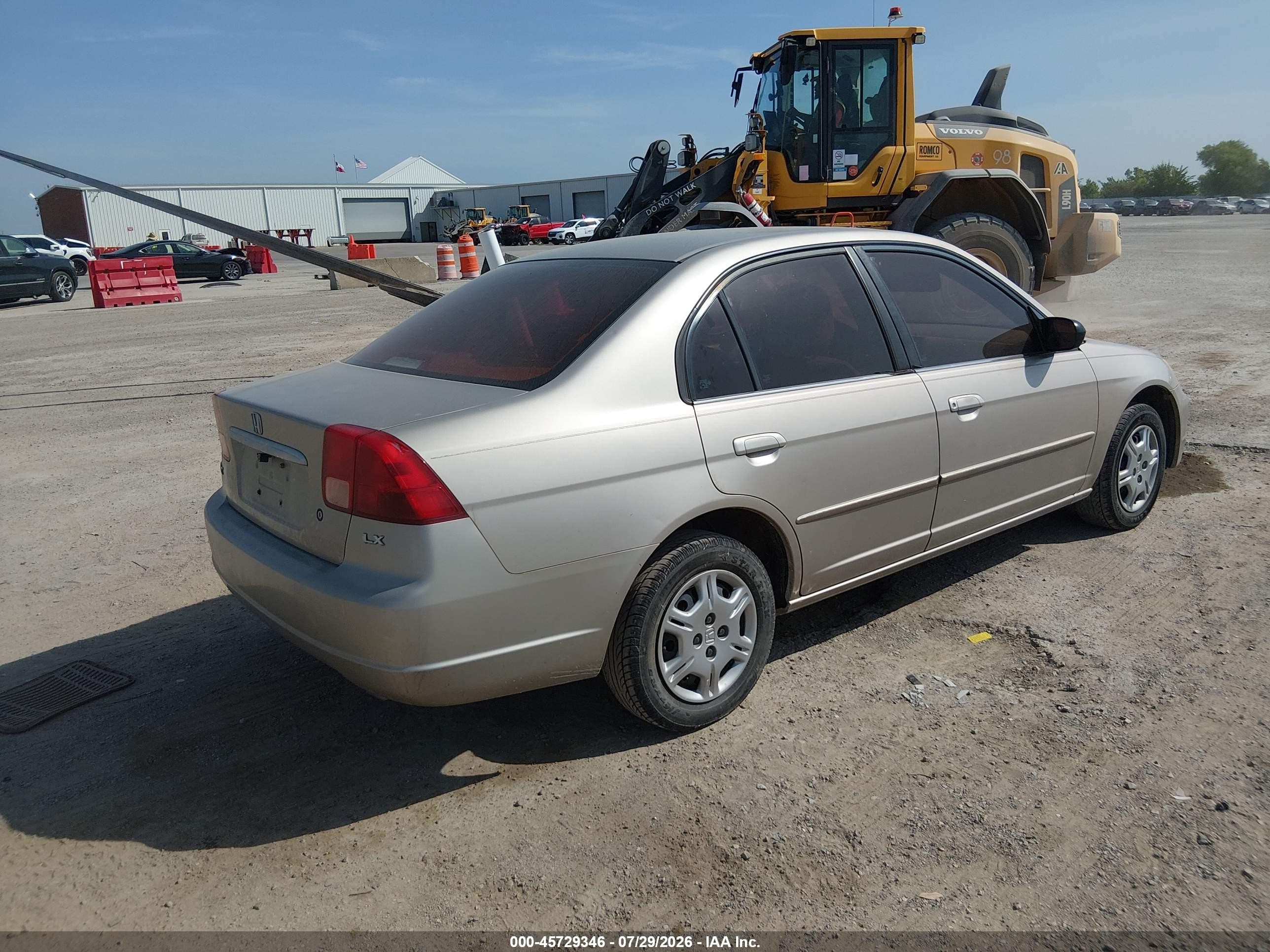 2002 Honda Civic Lx Tan vin: 2HGES16512H575295