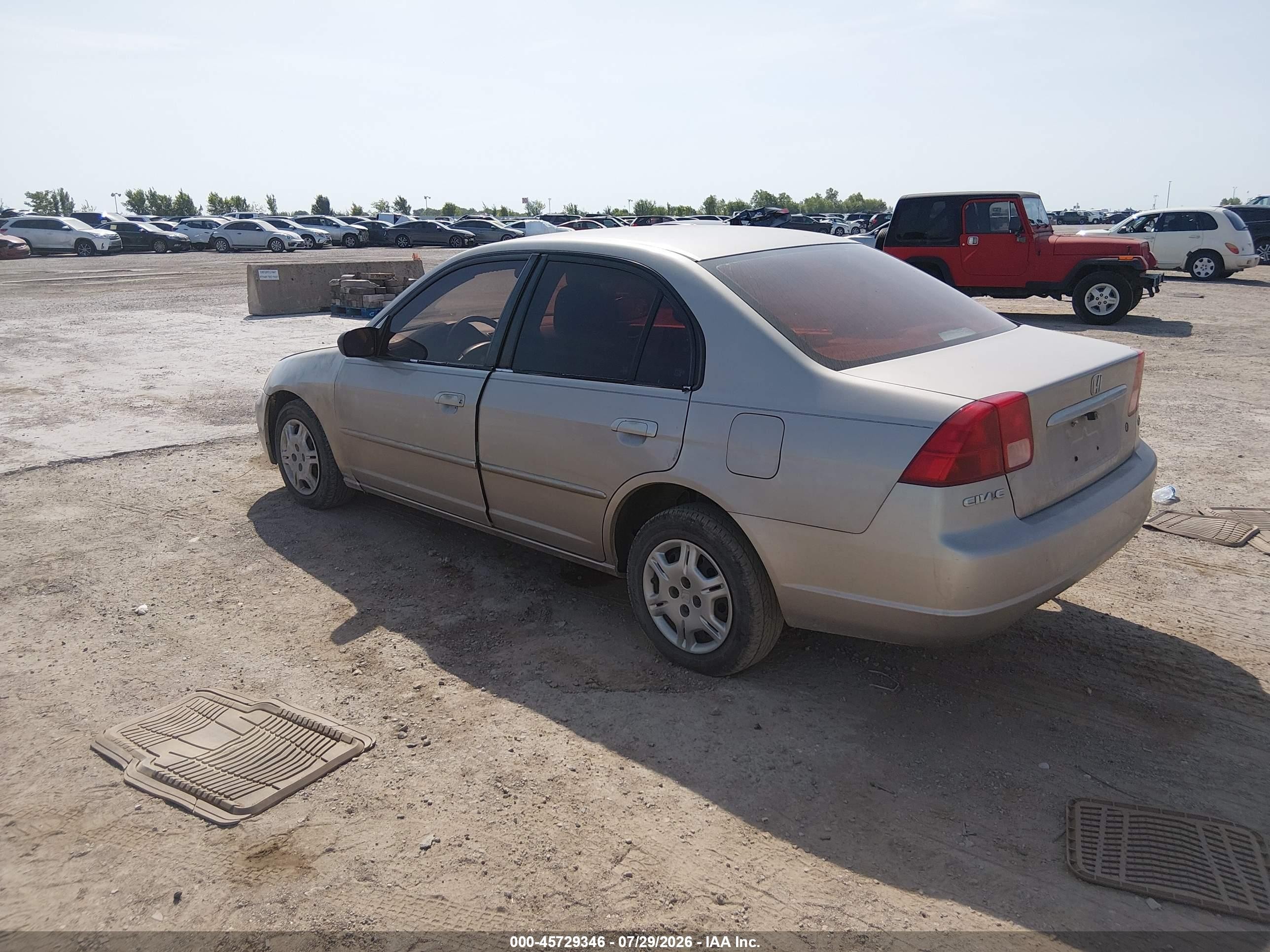 2002 Honda Civic Lx Tan vin: 2HGES16512H575295