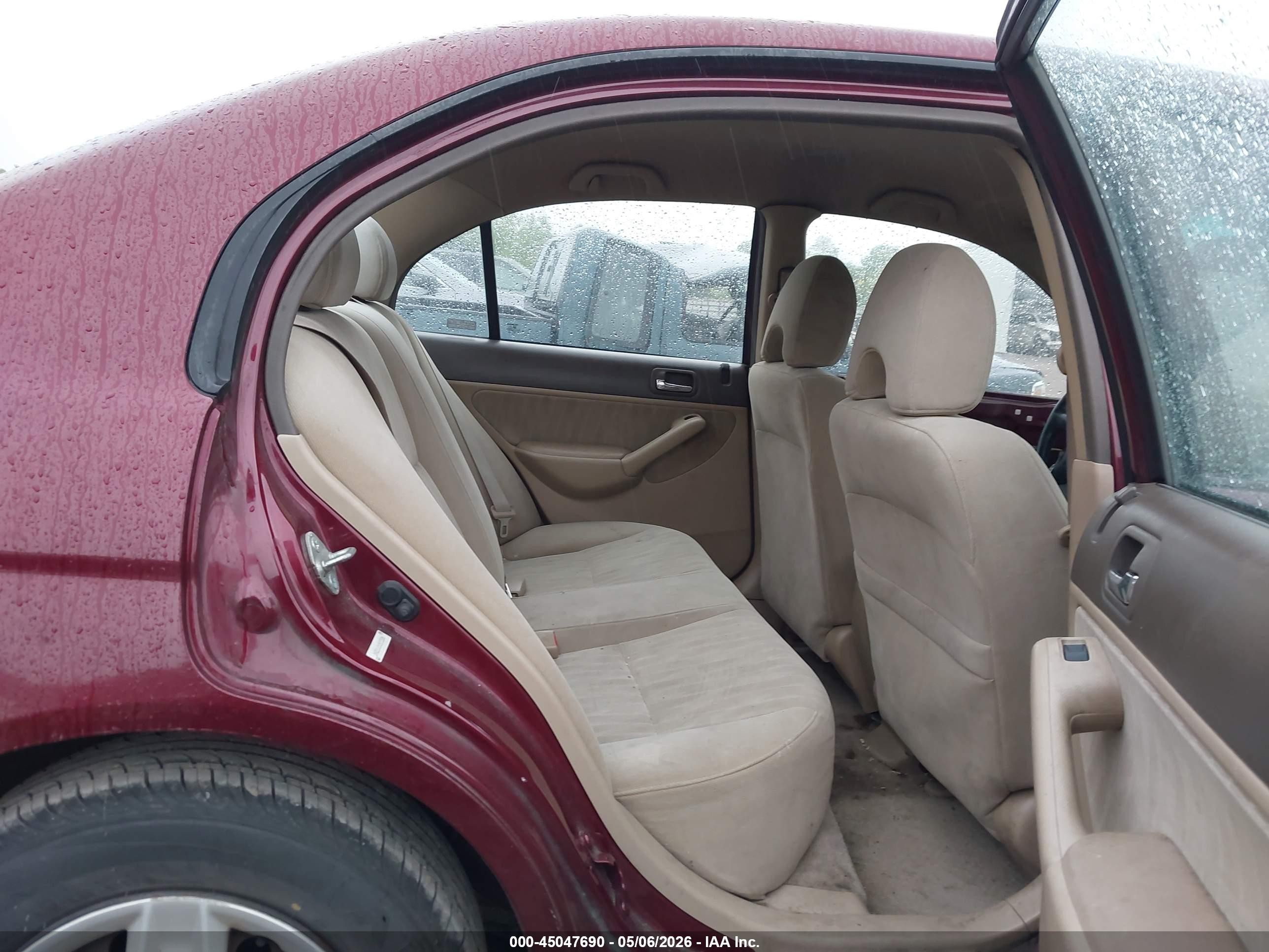 2003 Honda Civic Lx Темно-бордовый vin: 2HGES16513H553086