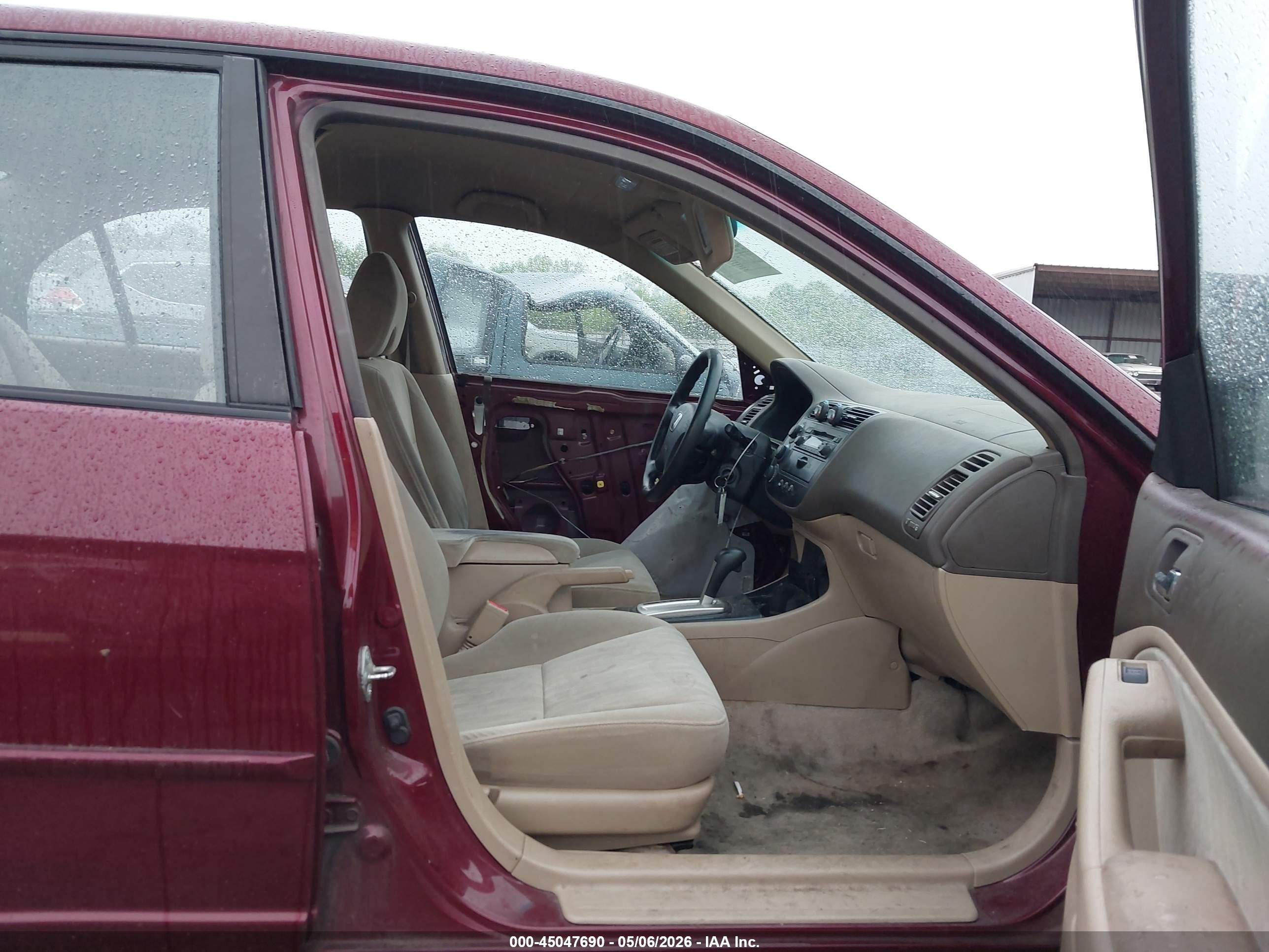 2003 Honda Civic Lx Темно-бордовый vin: 2HGES16513H553086