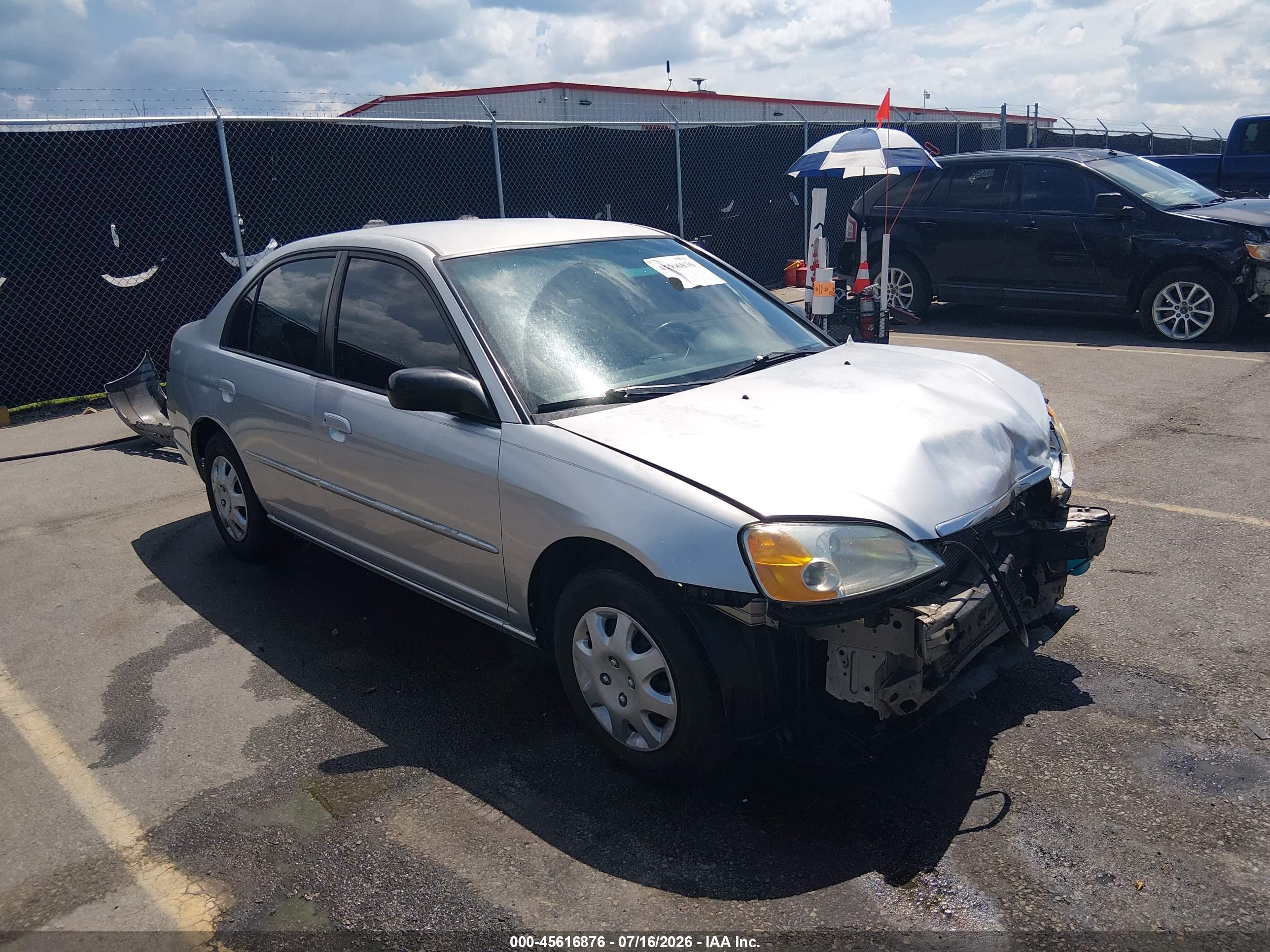 2003 Honda Civic Lx Silver vin: 2HGES16513H616459