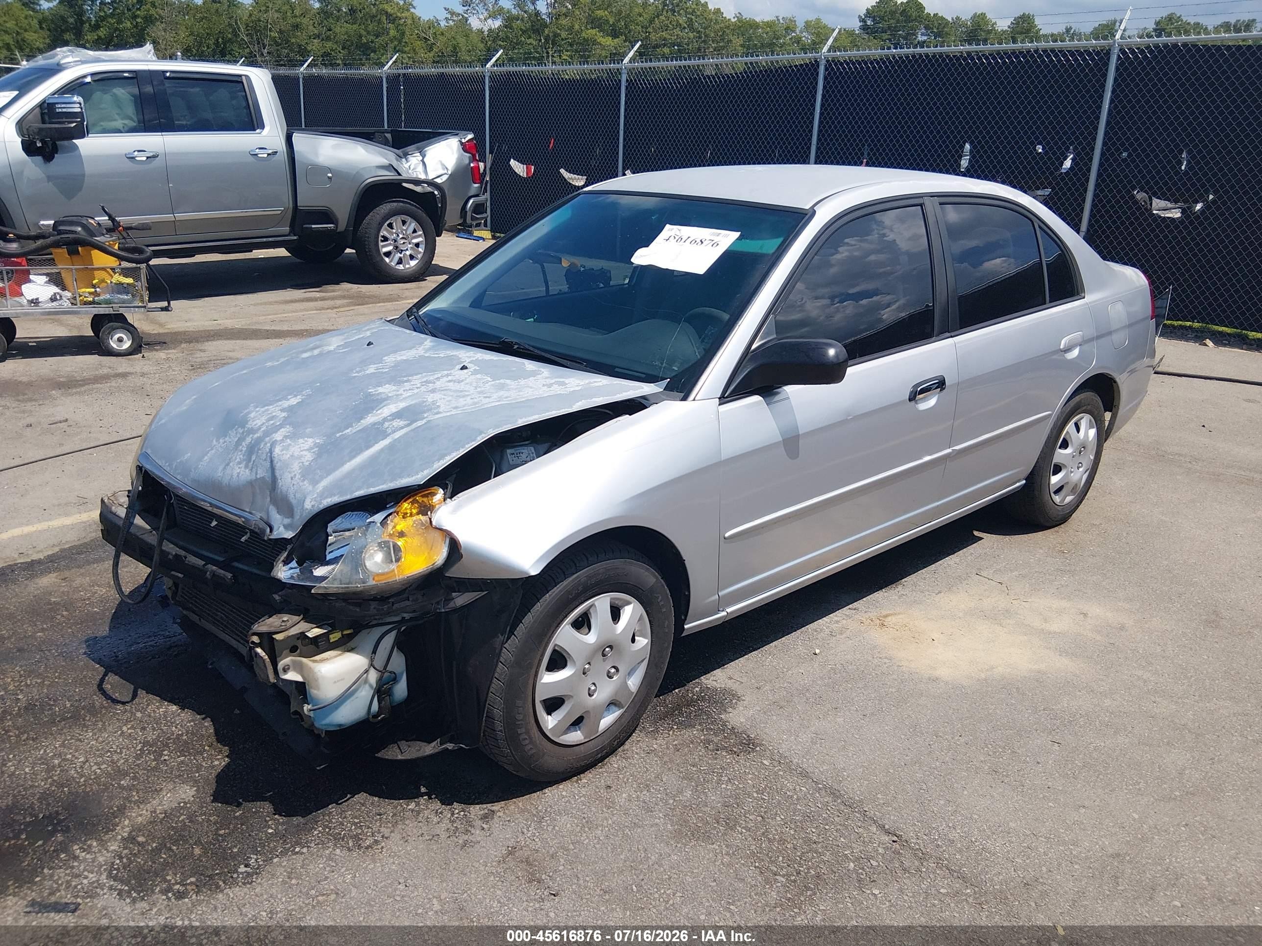 2003 Honda Civic Lx Silver vin: 2HGES16513H616459
