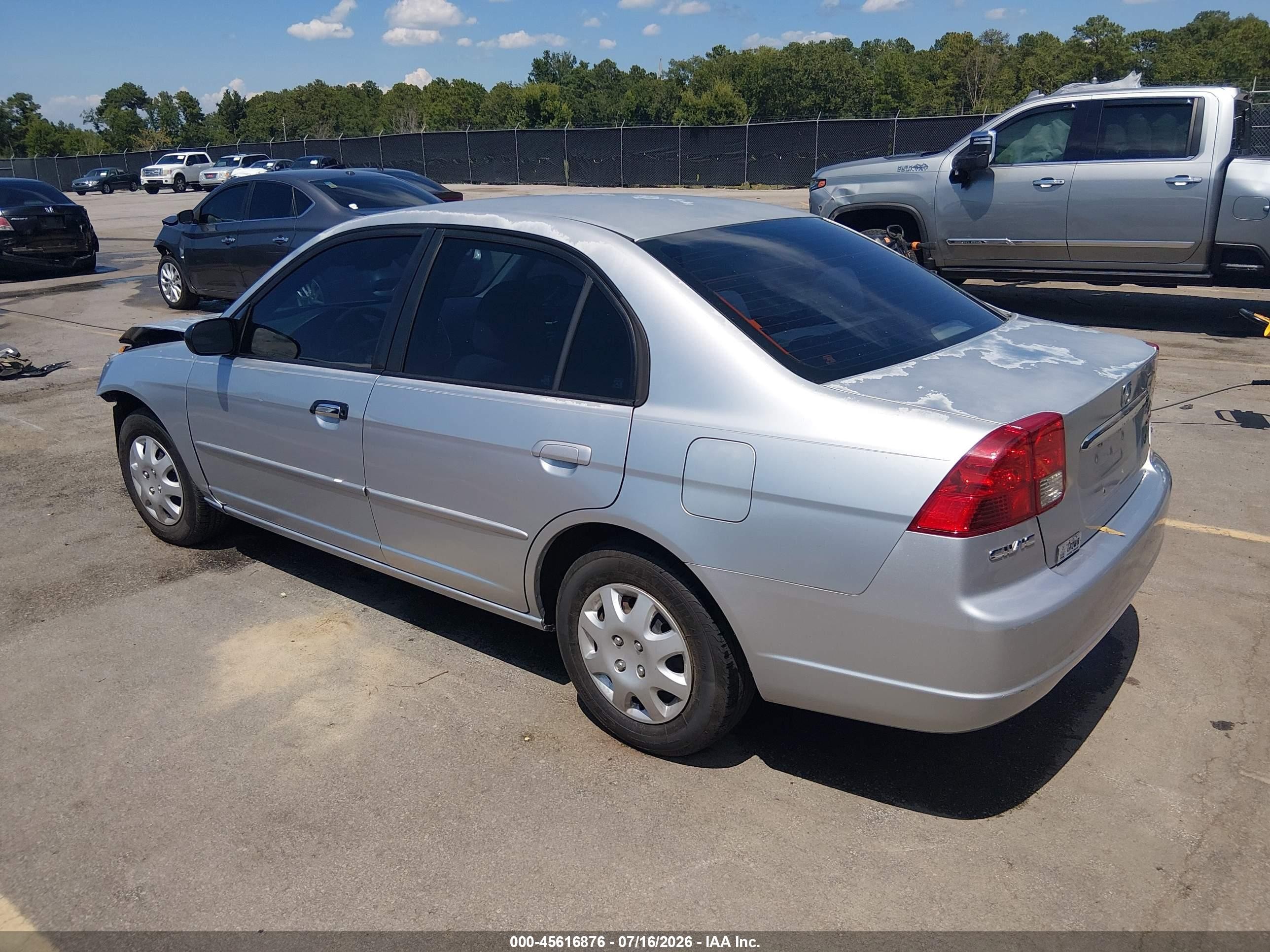 2003 Honda Civic Lx Silver vin: 2HGES16513H616459