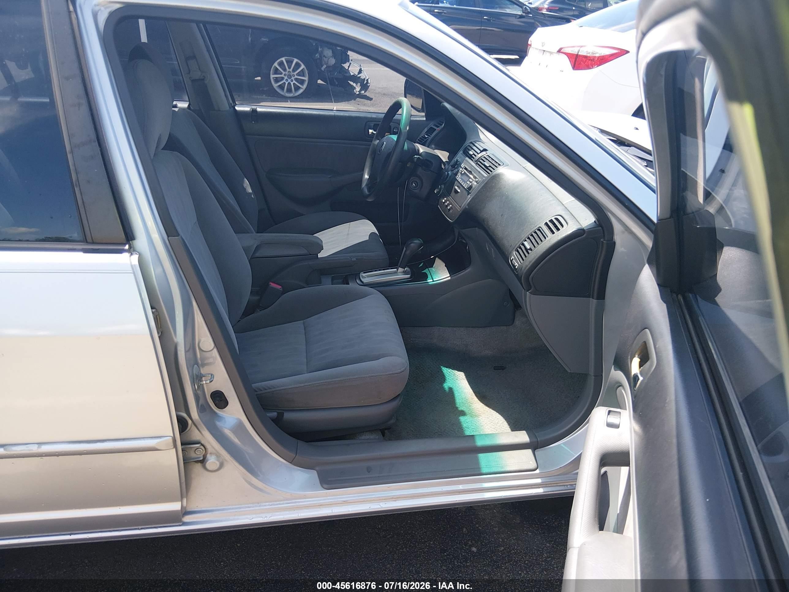 2003 Honda Civic Lx Silver vin: 2HGES16513H616459