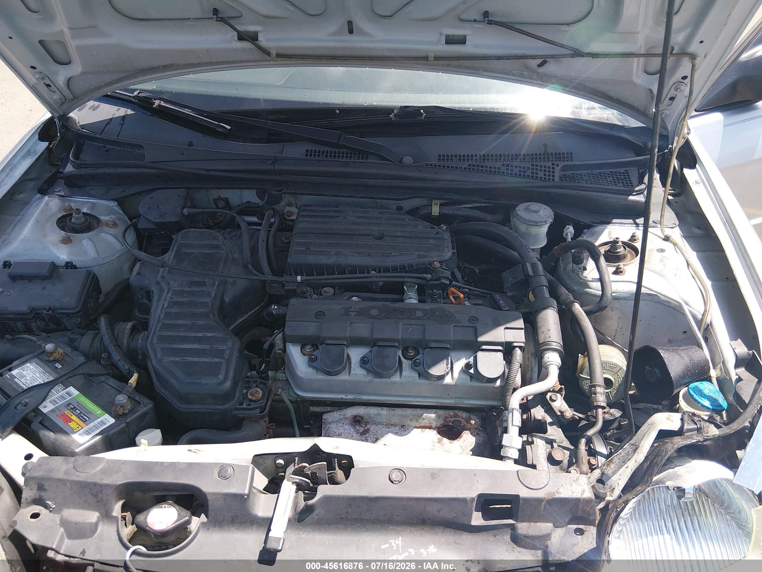 2003 Honda Civic Lx Silver vin: 2HGES16513H616459