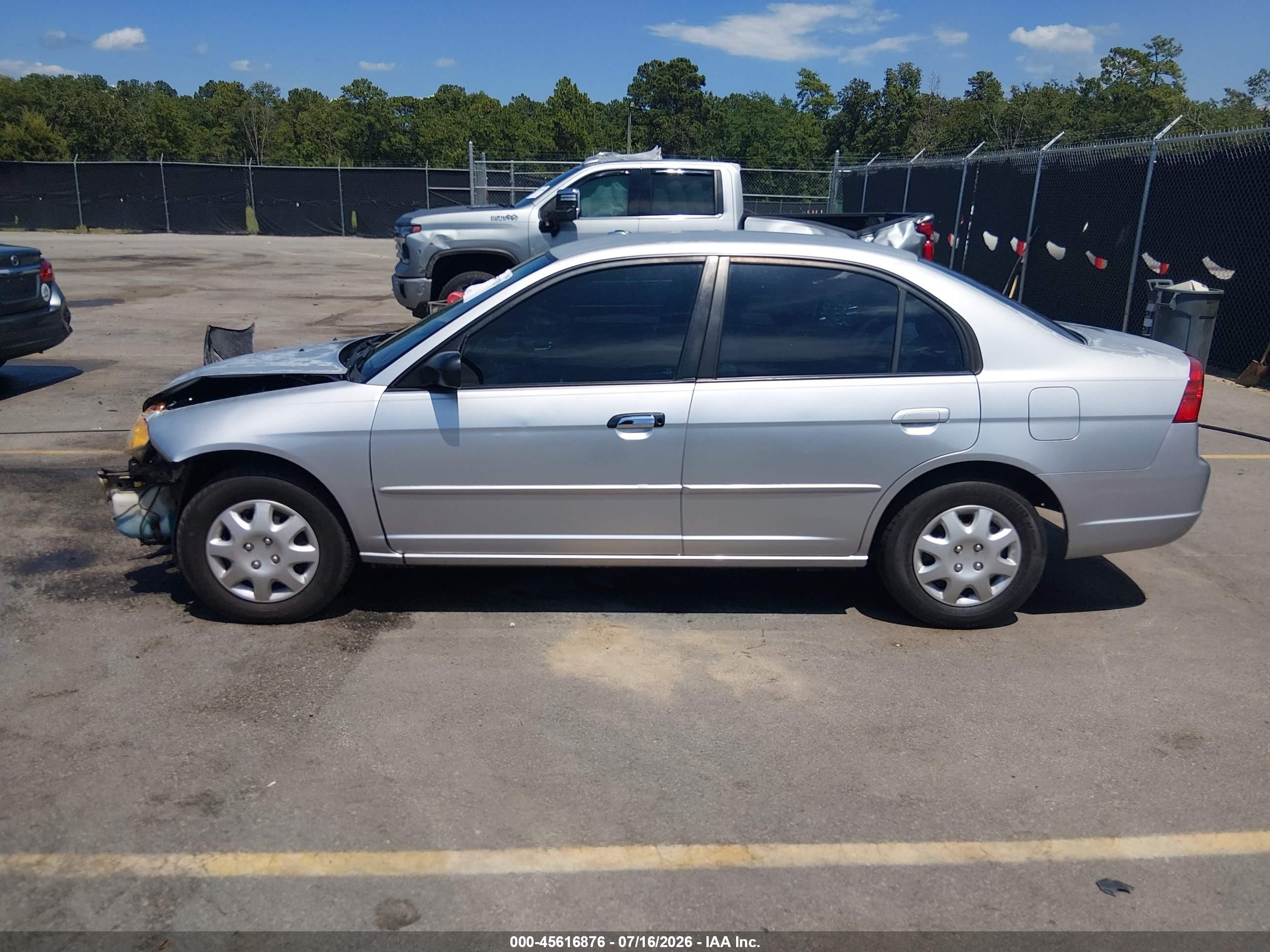 2003 Honda Civic Lx Silver vin: 2HGES16513H616459