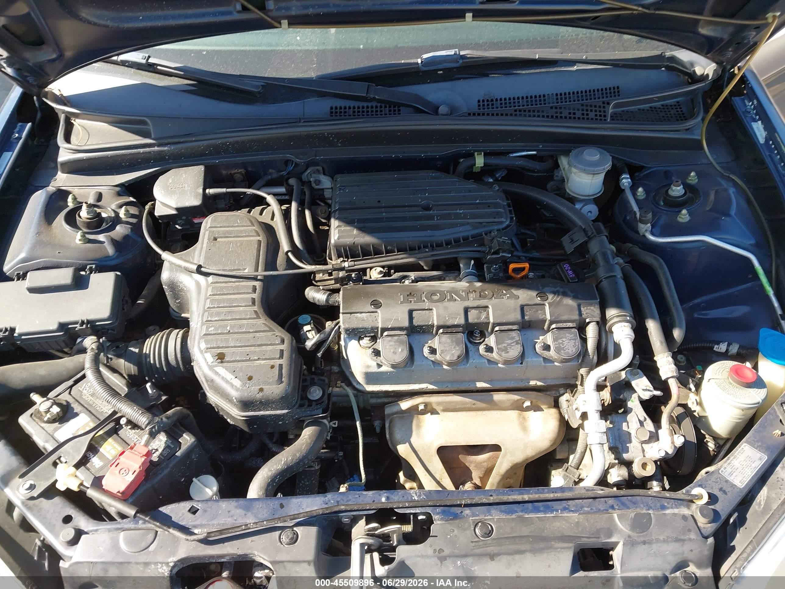 2004 Honda Civic Lx Blue vin: 2HGES16514H521871