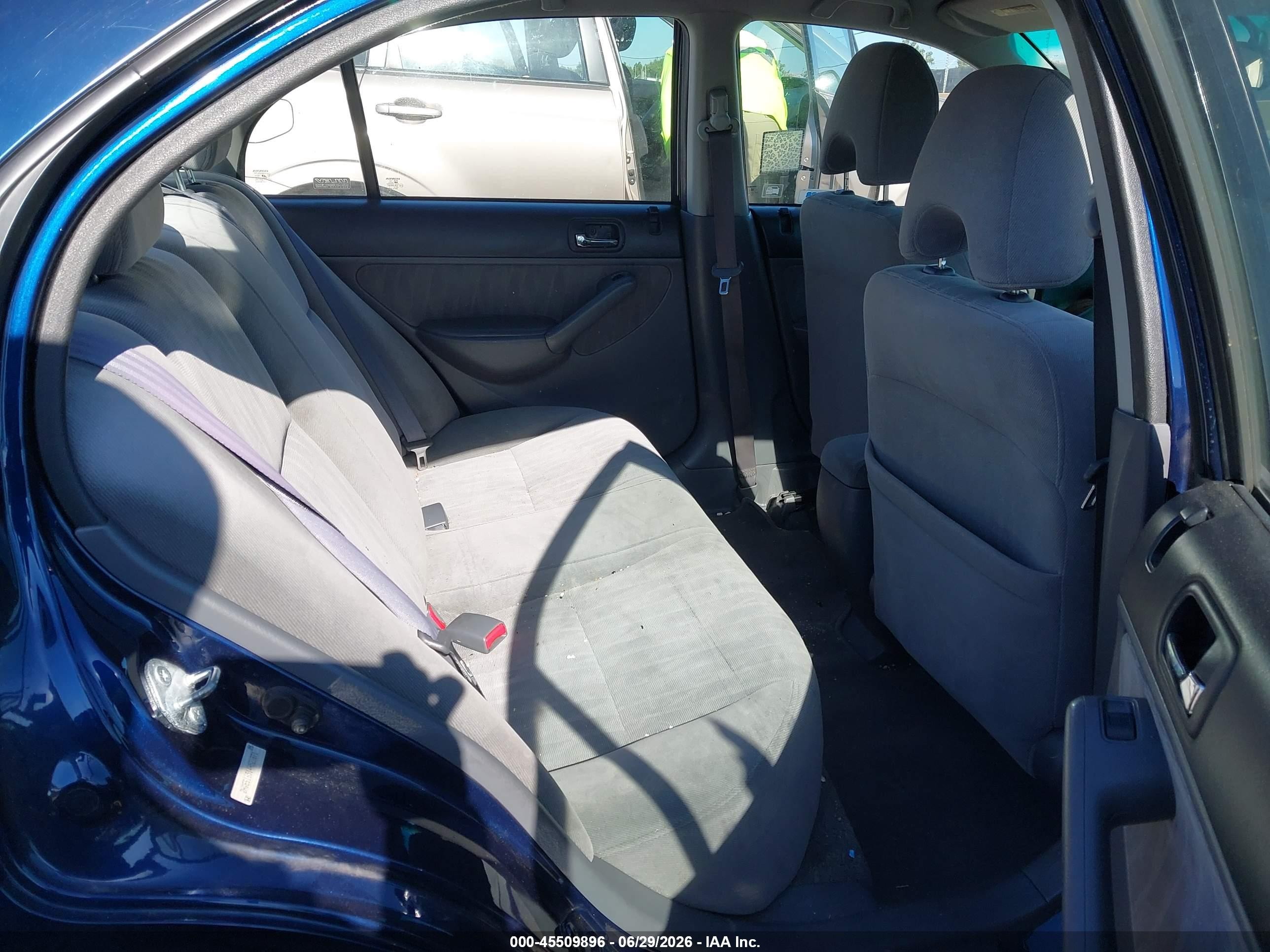 2004 Honda Civic Lx Blue vin: 2HGES16514H521871