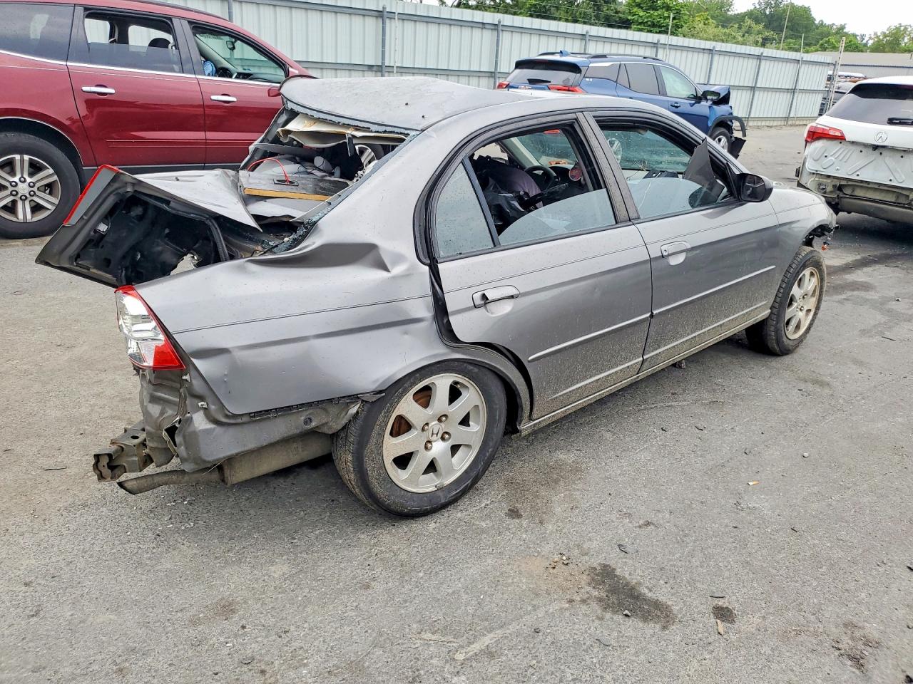 2004 Honda Civic Lx Gray vin: 2HGES16514H628600