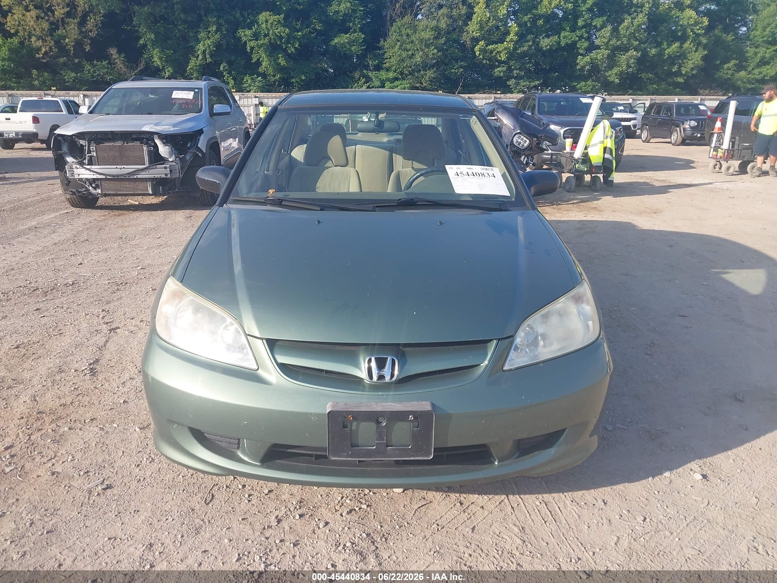 2004 Honda Civic Lx Green vin: 2HGES16514H634560