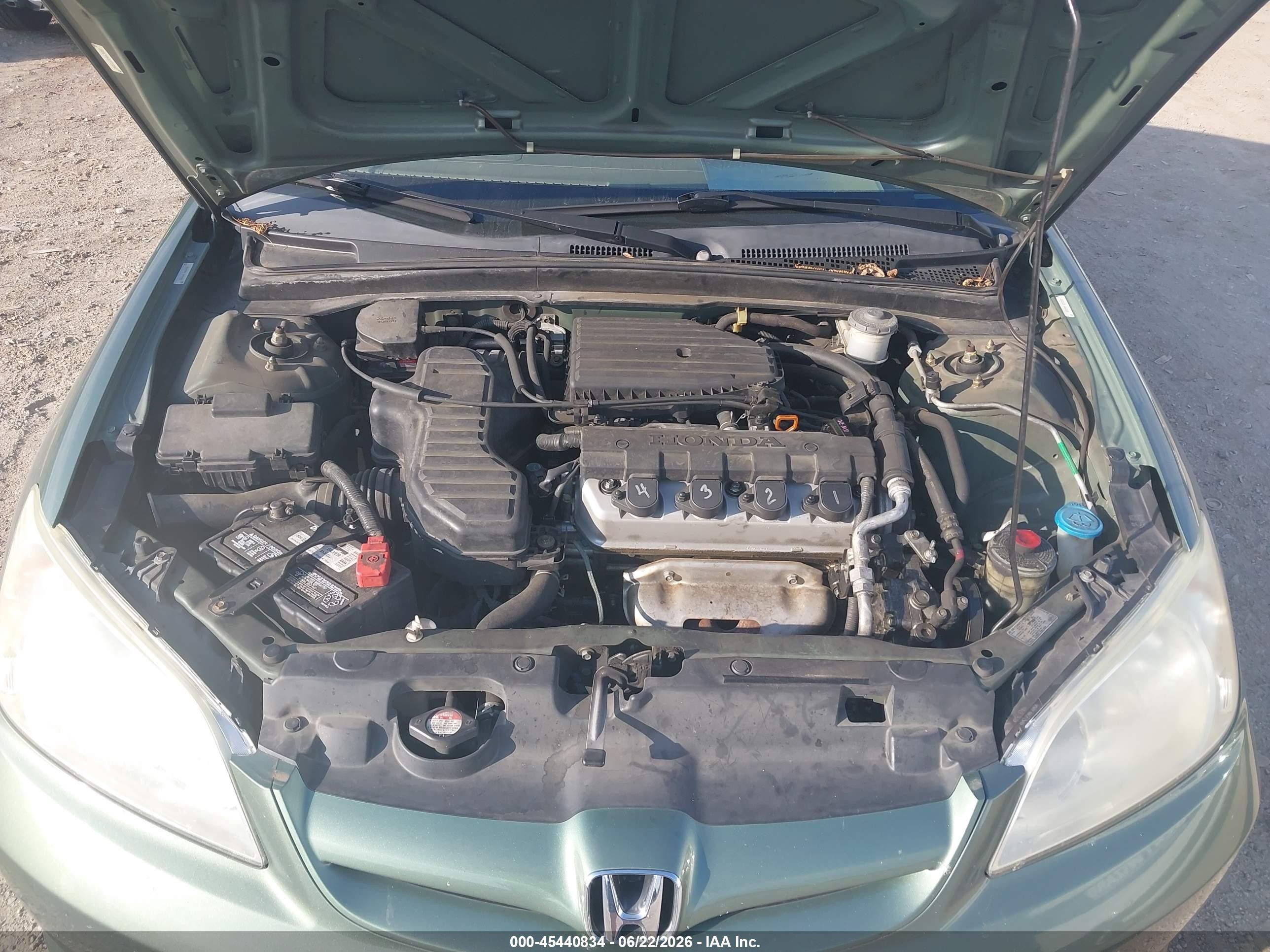 2004 Honda Civic Lx Green vin: 2HGES16514H634560