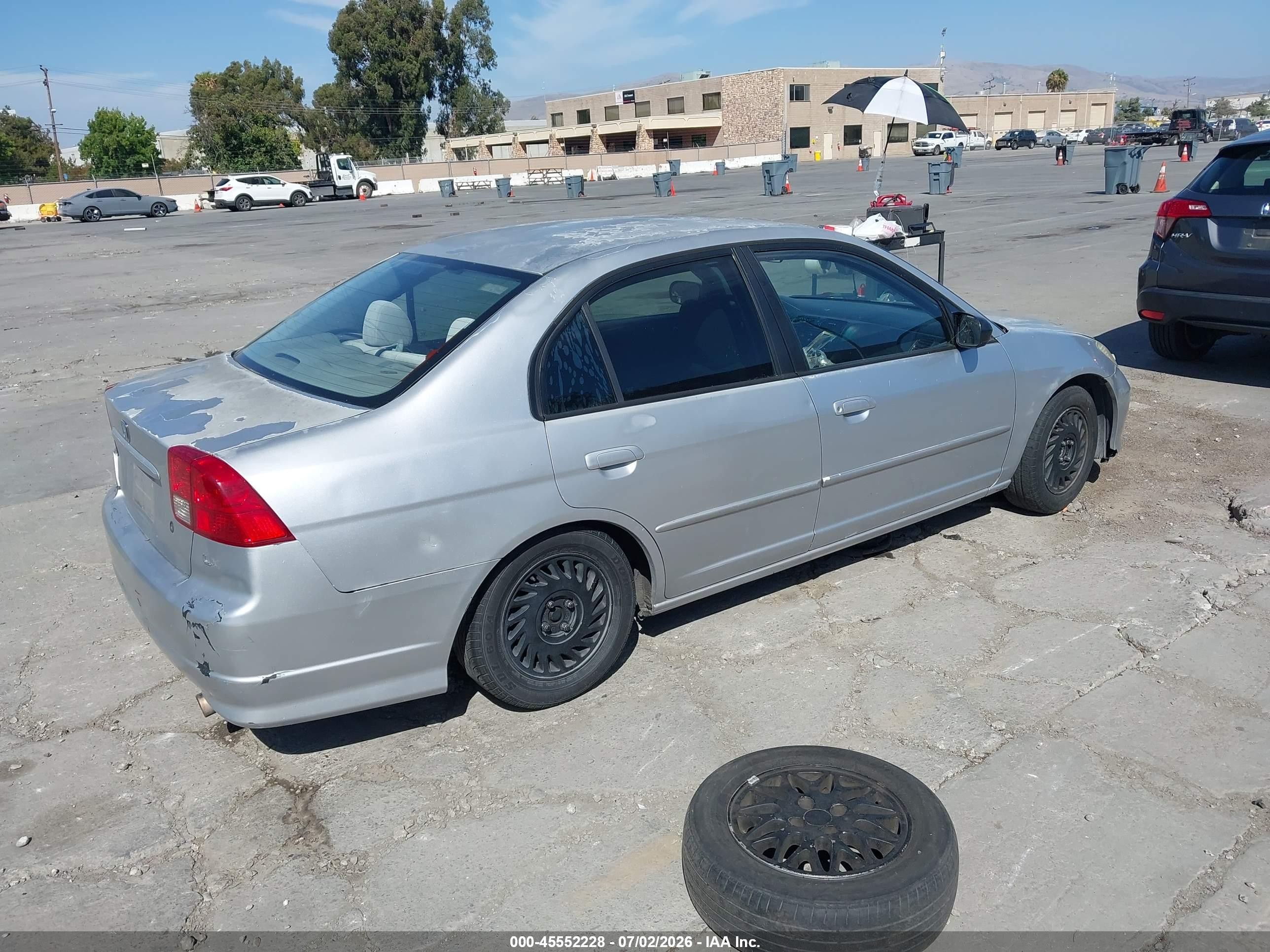 2005 Honda Civic Lx Серый vin: 2HGES16515H551132