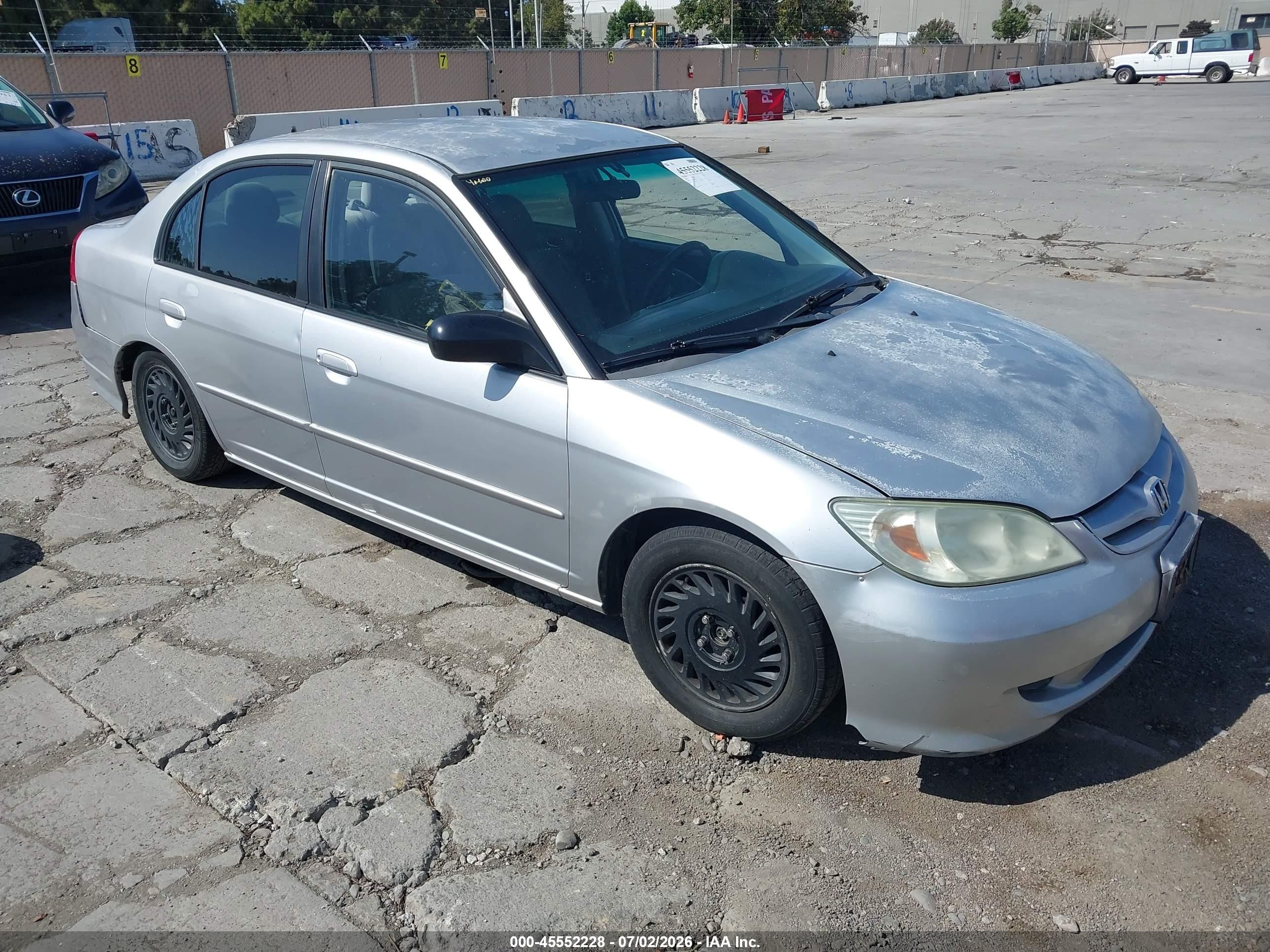 2005 Honda Civic Lx Серый vin: 2HGES16515H551132